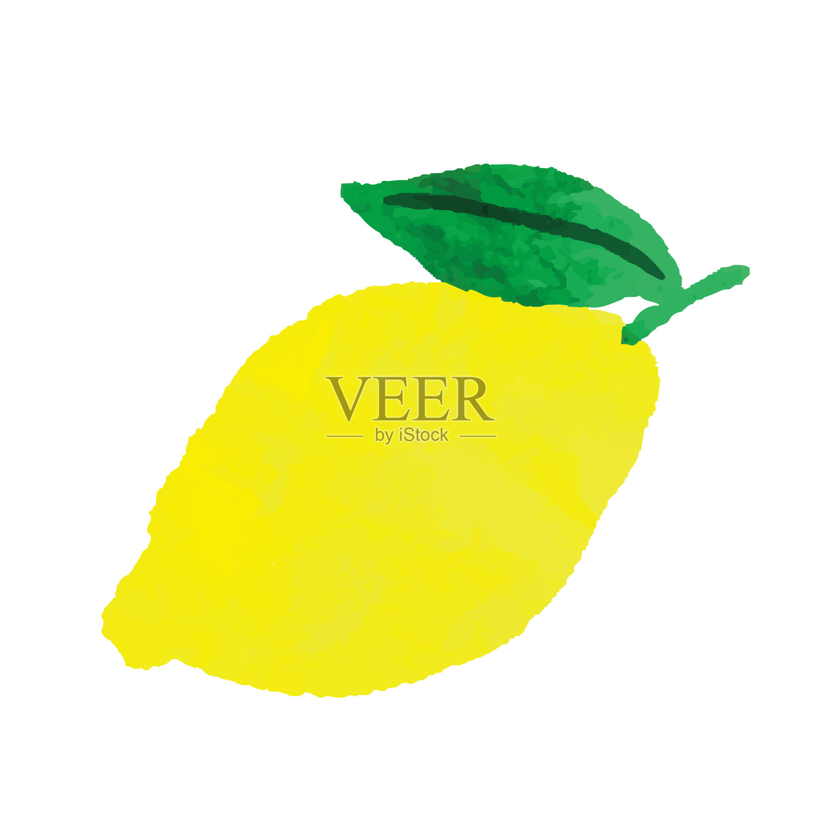 【水彩风格】柠檬插图材料插画图片素材