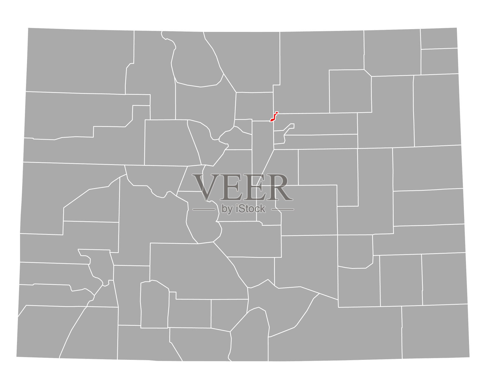 绘制科罗拉多州的布鲁姆菲尔德地图插画图片素材
