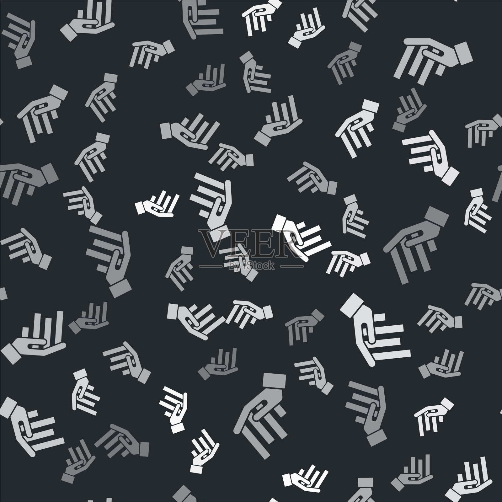 灰色饼状图信息图图标隔离无缝插画图片素材