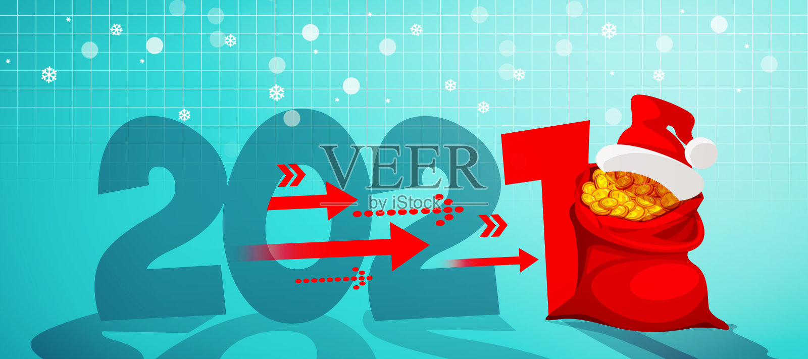 新的2021年金融和增长前景。三维演示照片摄影图片