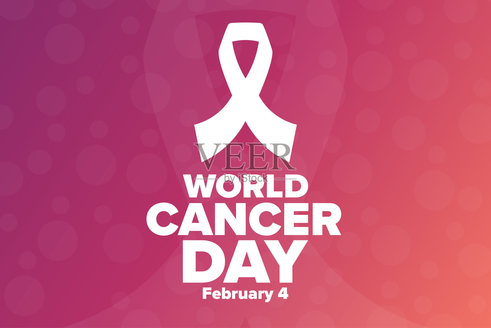 世界癌症日。2月4日。节日的概念。模板背景，旗帜，卡片，海报与文字题词。向量EPS10插图。插画图片素材