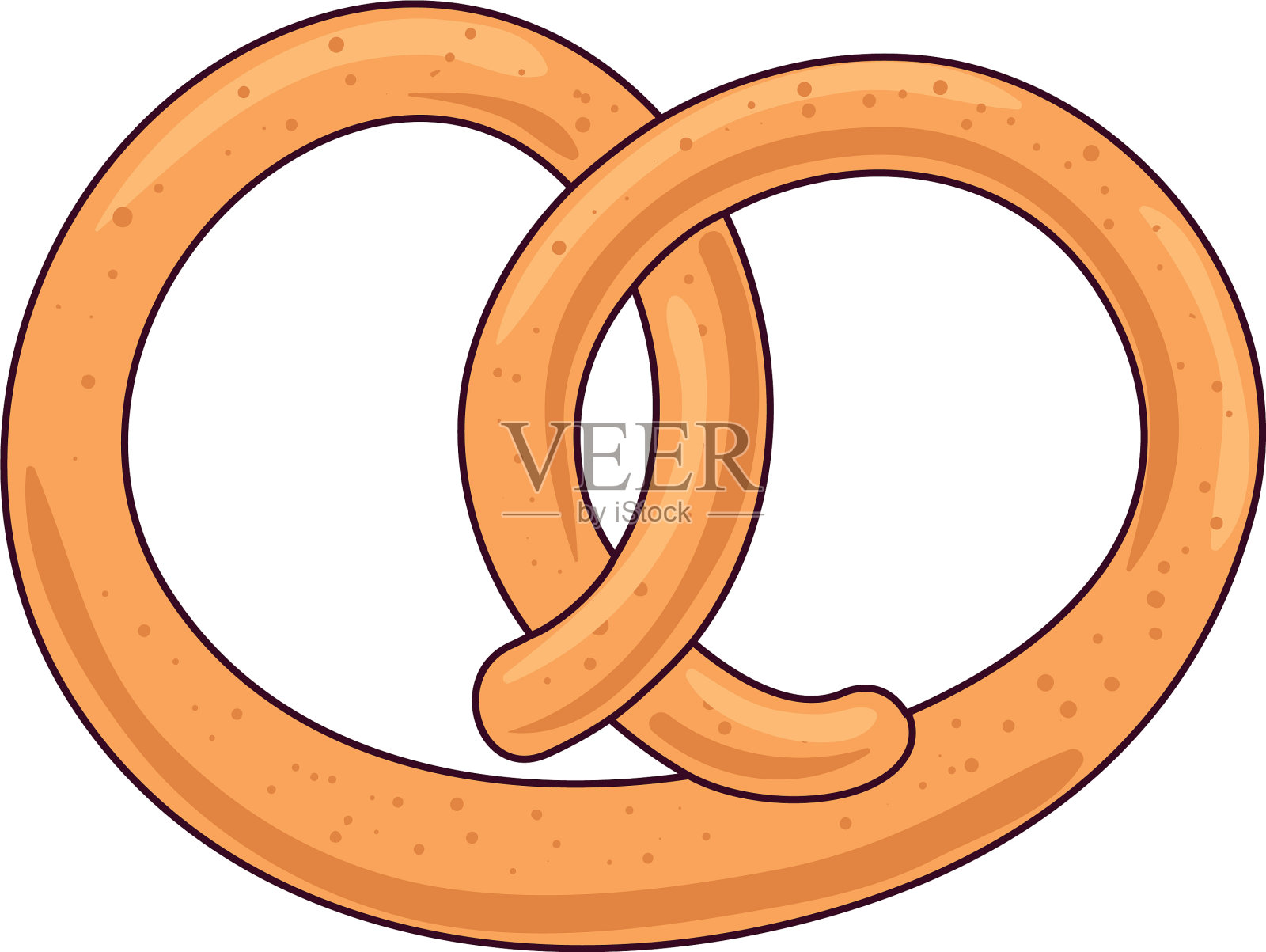 开胃椒盐卷饼图标上的白色背景设计元素图片