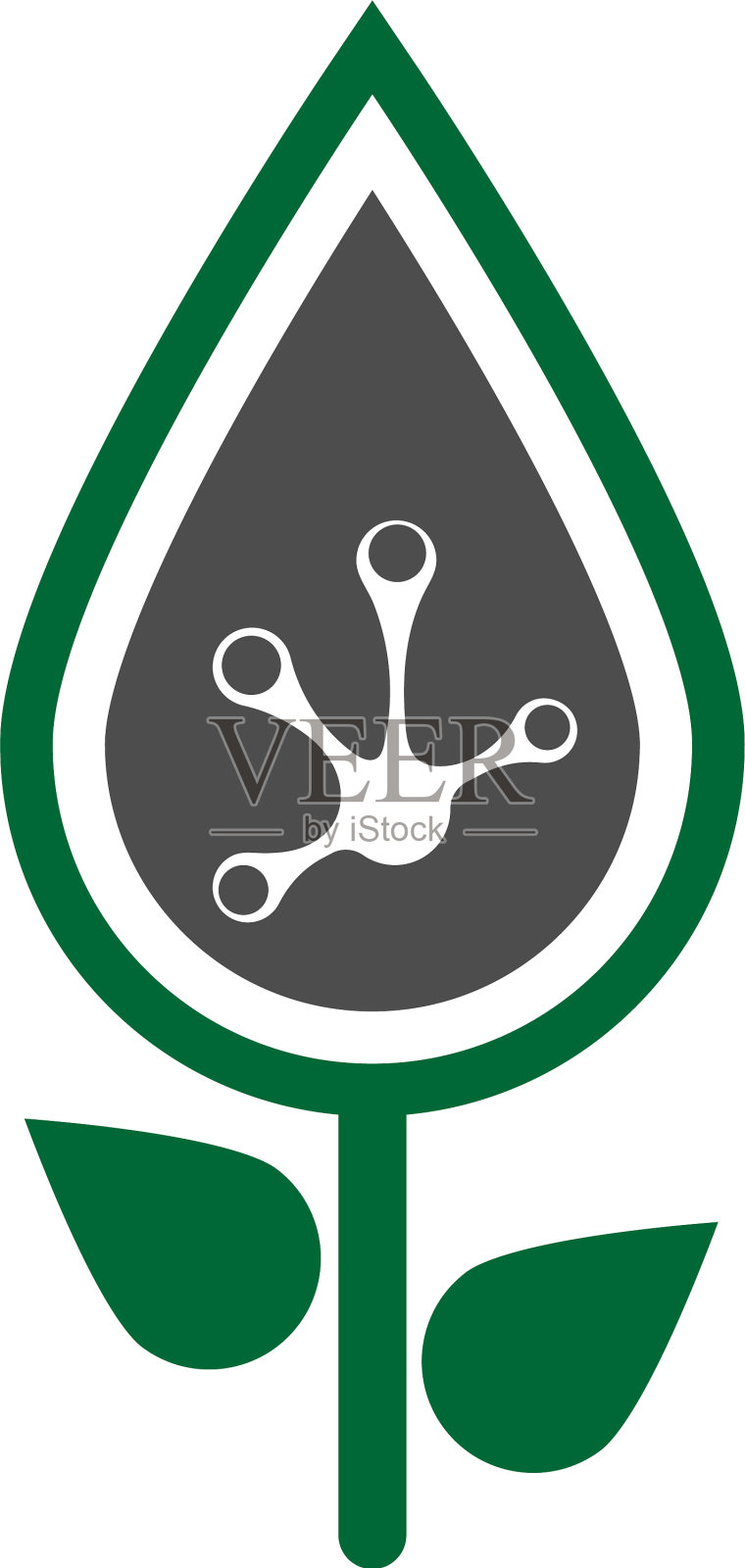 手青蛙打印标志树图标设计元素图片