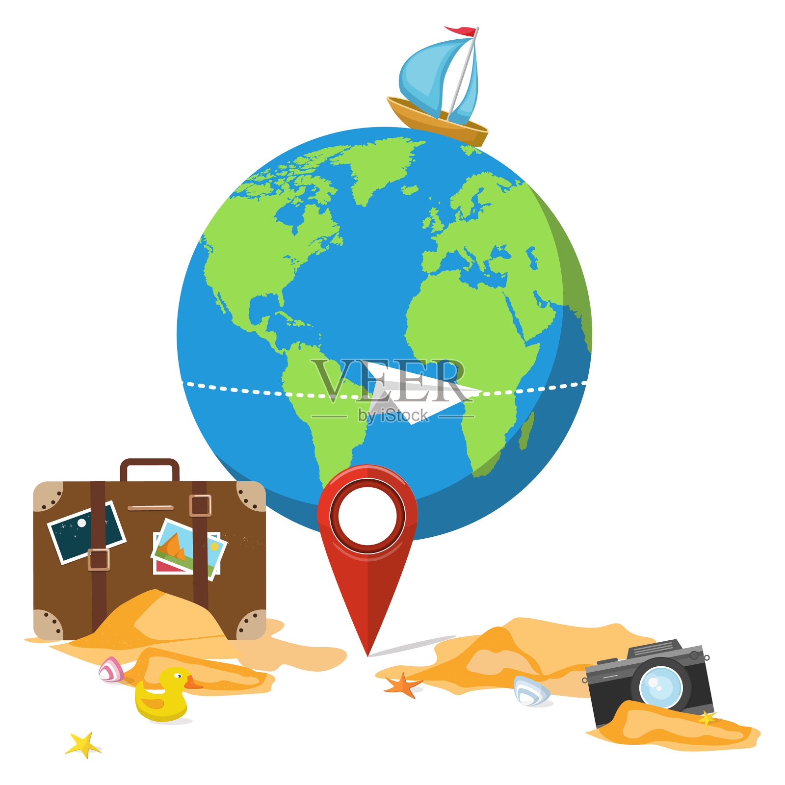 假期的概念图标素材