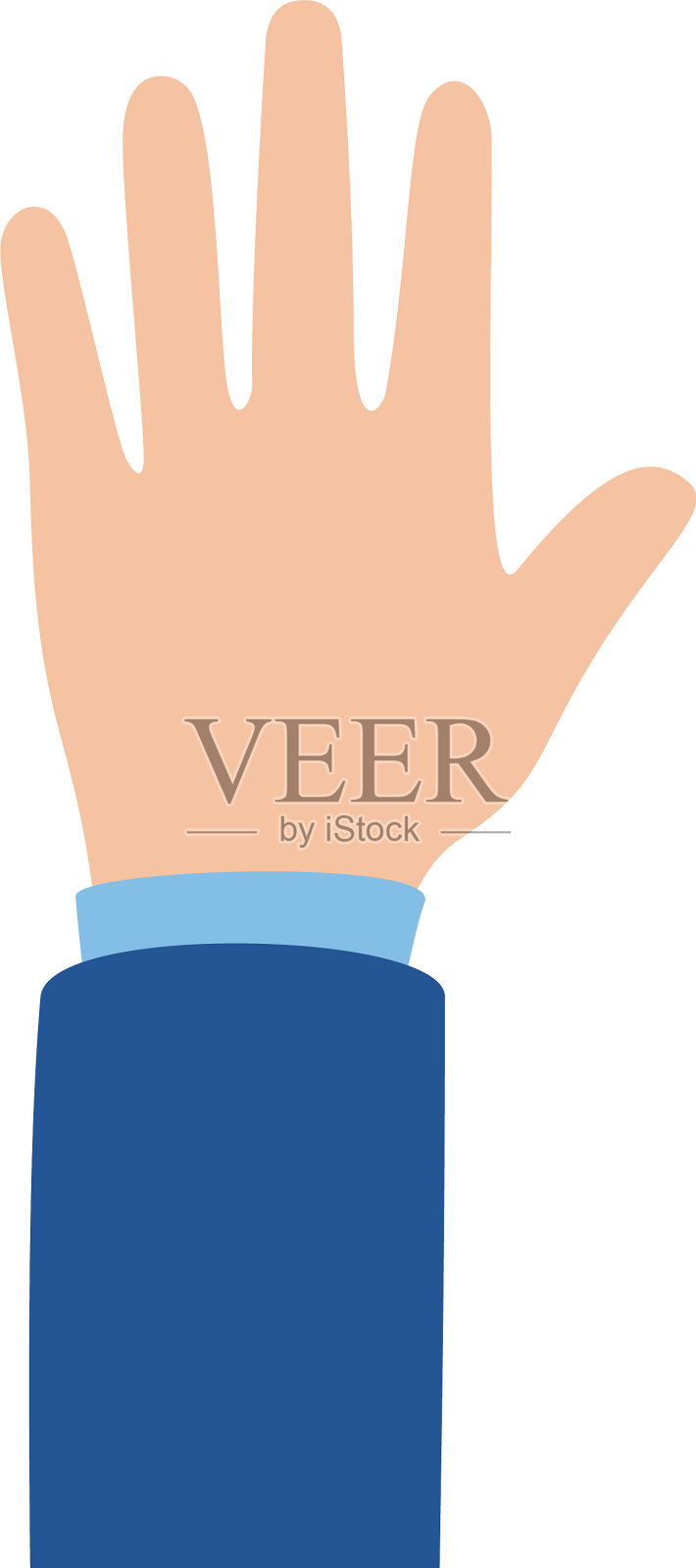 手人类向上的平面风格图标设计元素图片