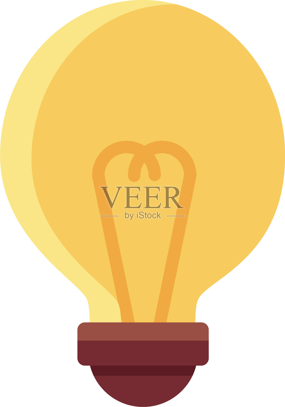 灯泡灯平面风格图标图标素材