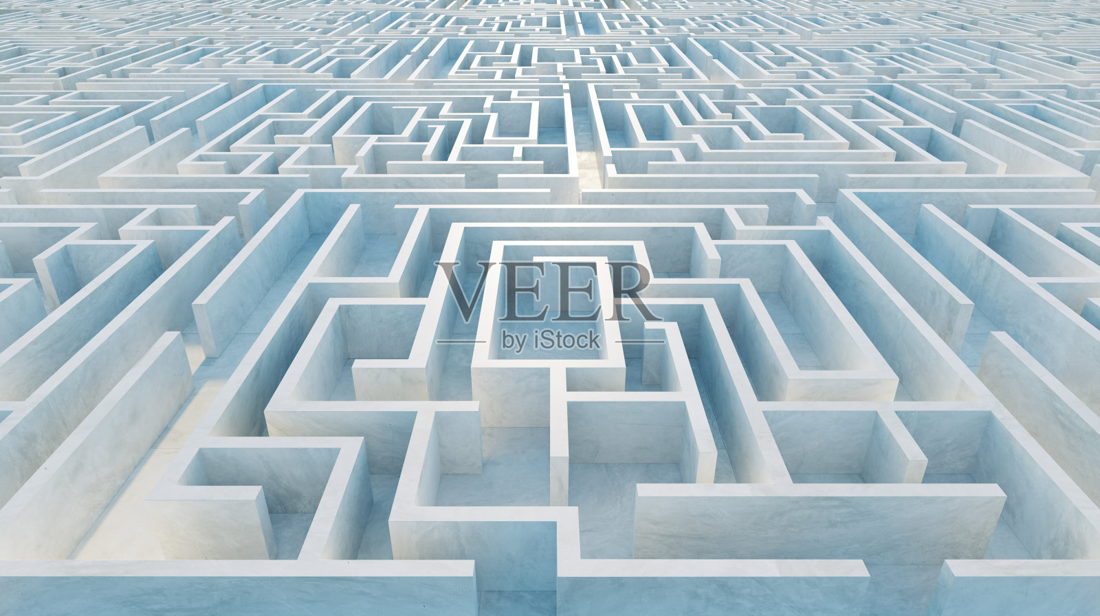 白色混凝土迷宫。照片摄影图片