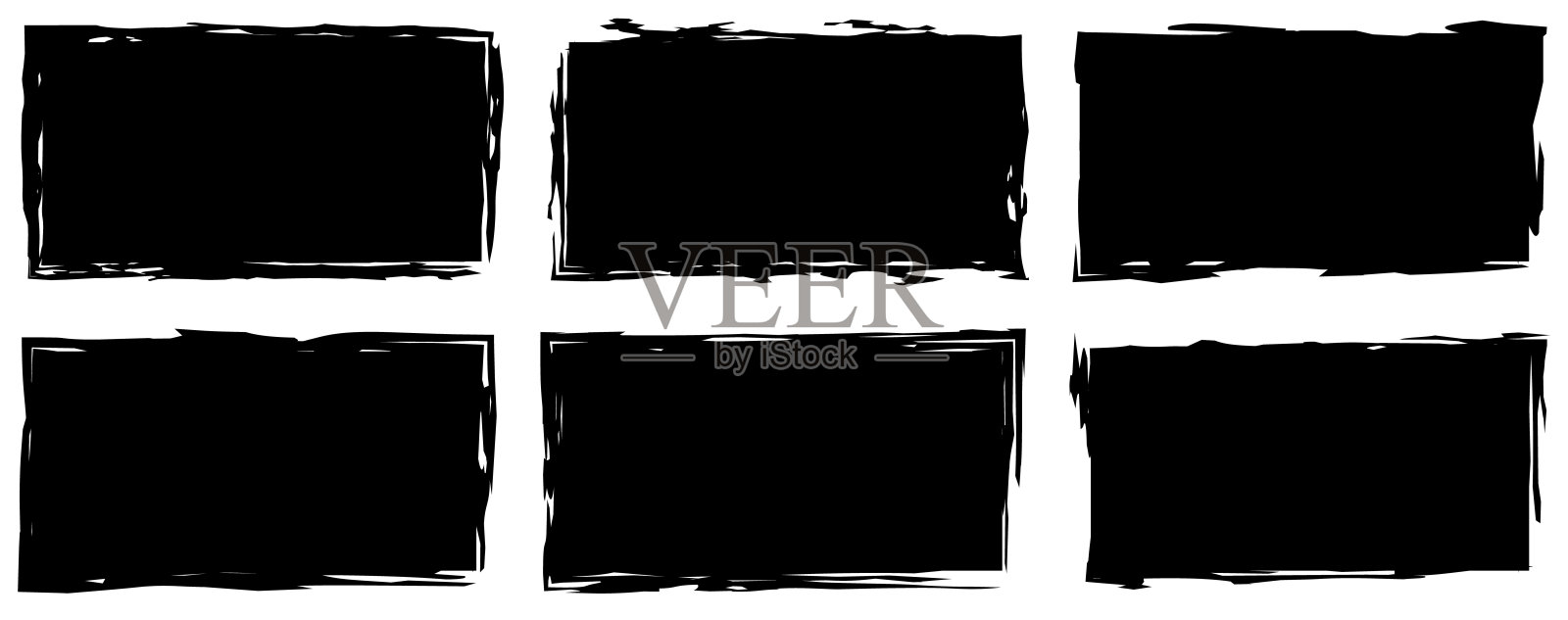 垃圾邮票收藏，矩形。横幅，图标，标志，图标，快捷方式。灾难的结构，形式。向量eps 10。插画图片素材