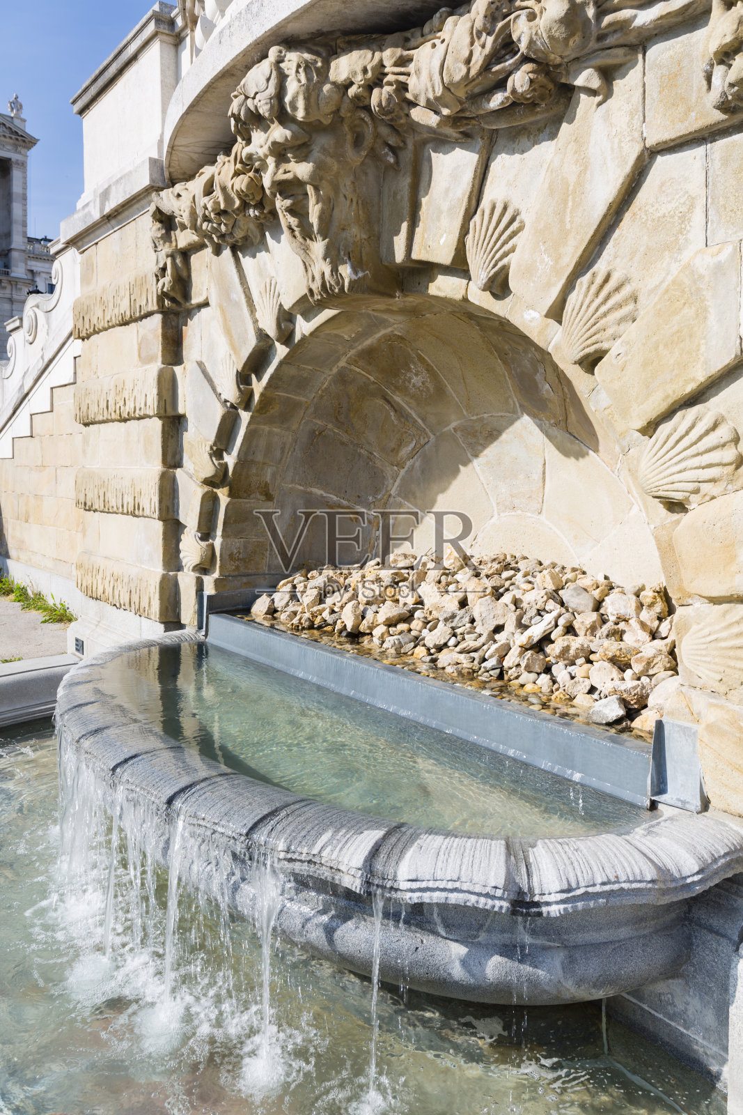 奥地利维也纳堡加滕喷泉照片摄影图片