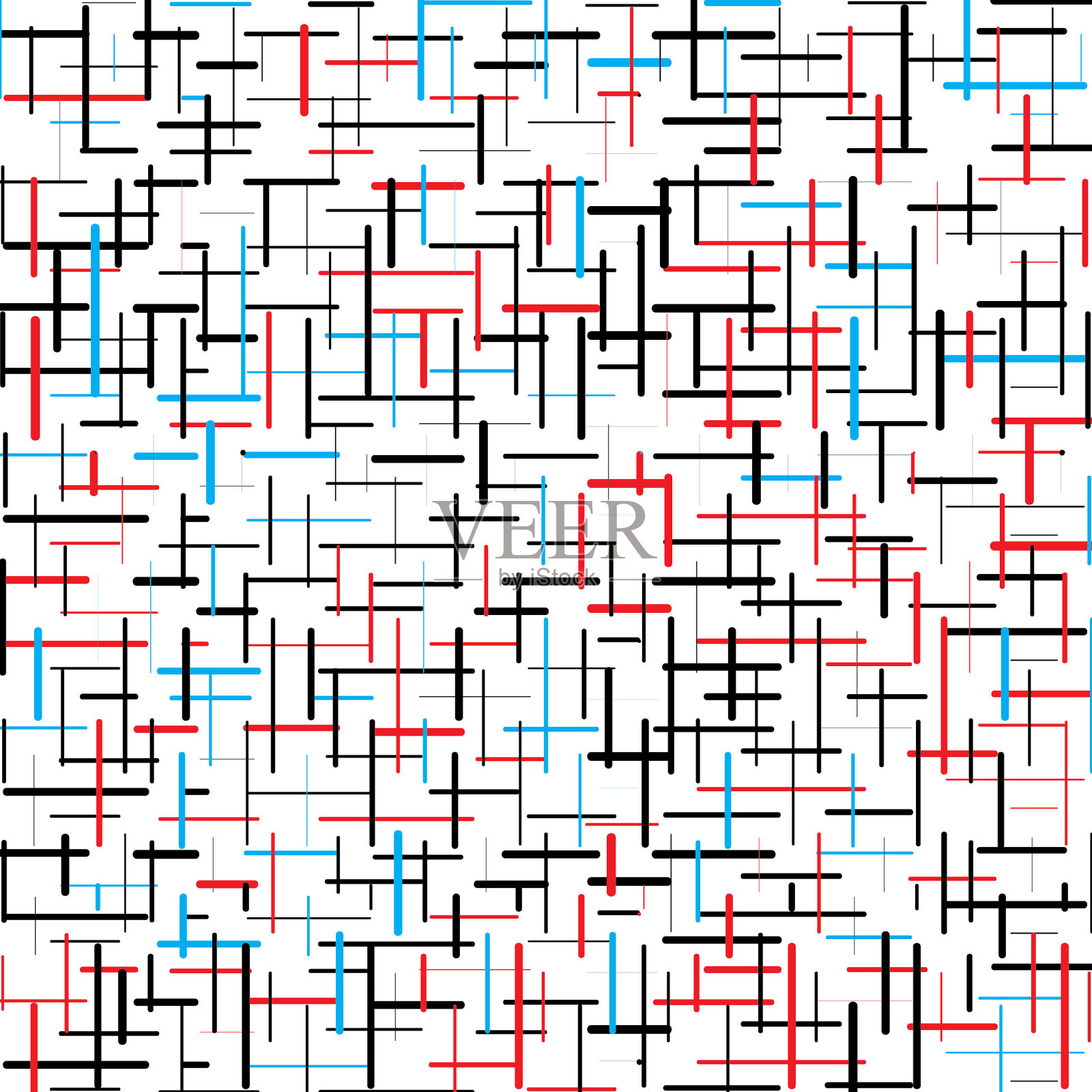 水平和垂直的彩色条纹插画图片素材