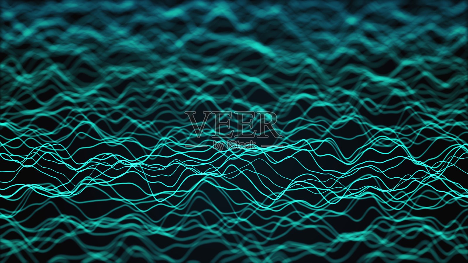 霓虹波的无数抽象线条由计算机生成背景。三维渲染照片摄影图片