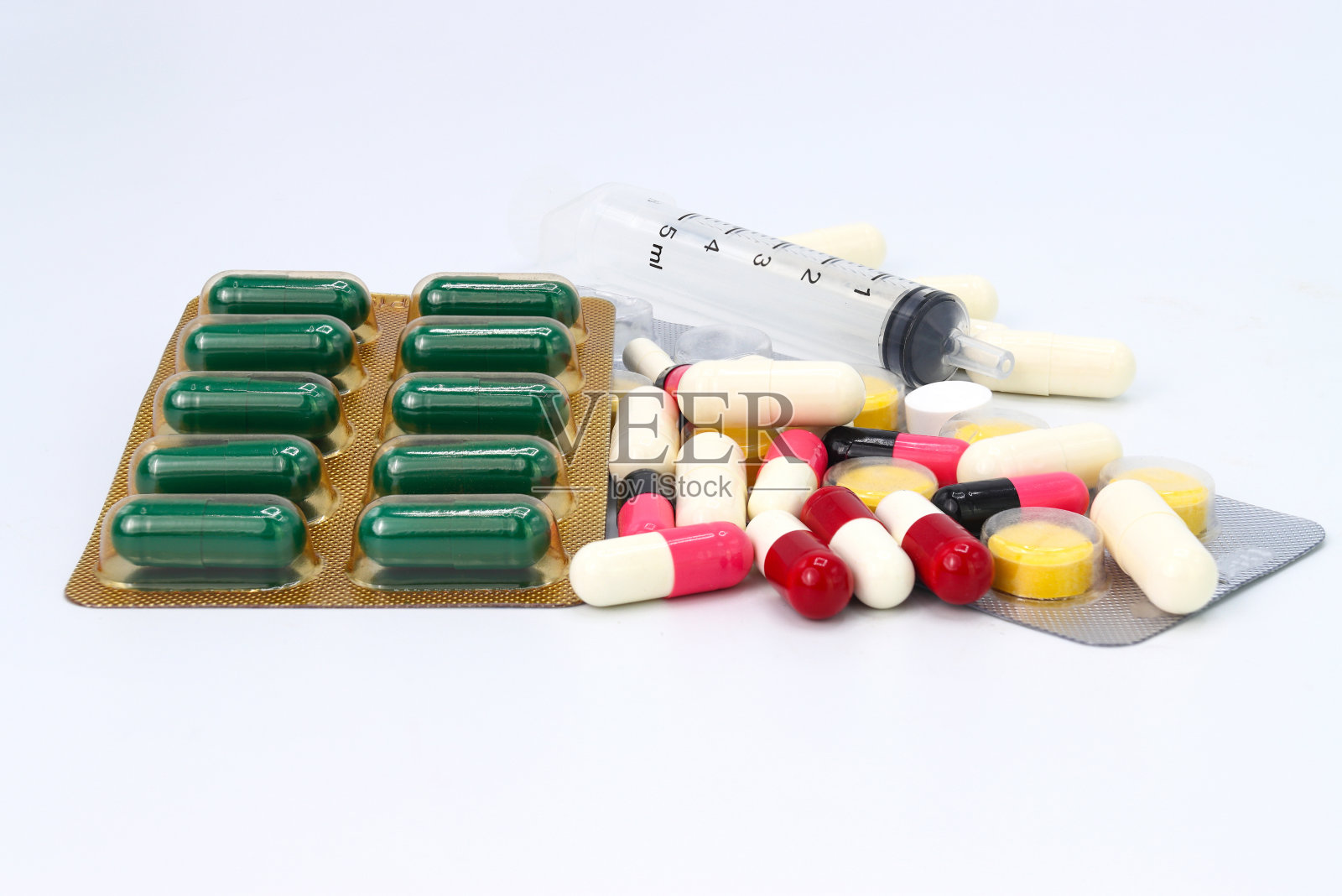 白色的背景上有许多白色的胶囊照片摄影图片