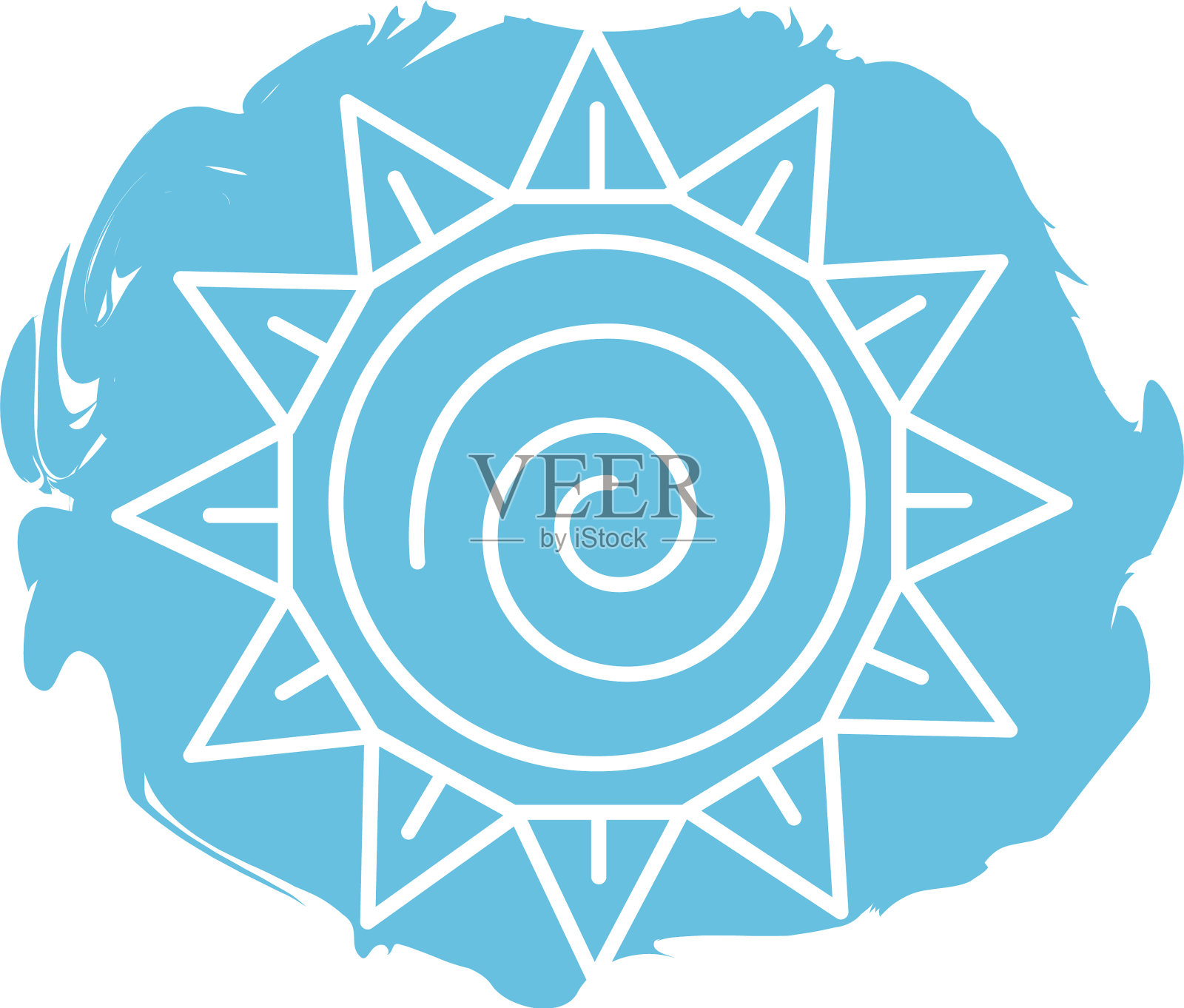 太阳十二宫符号方块样式图标设计元素图片