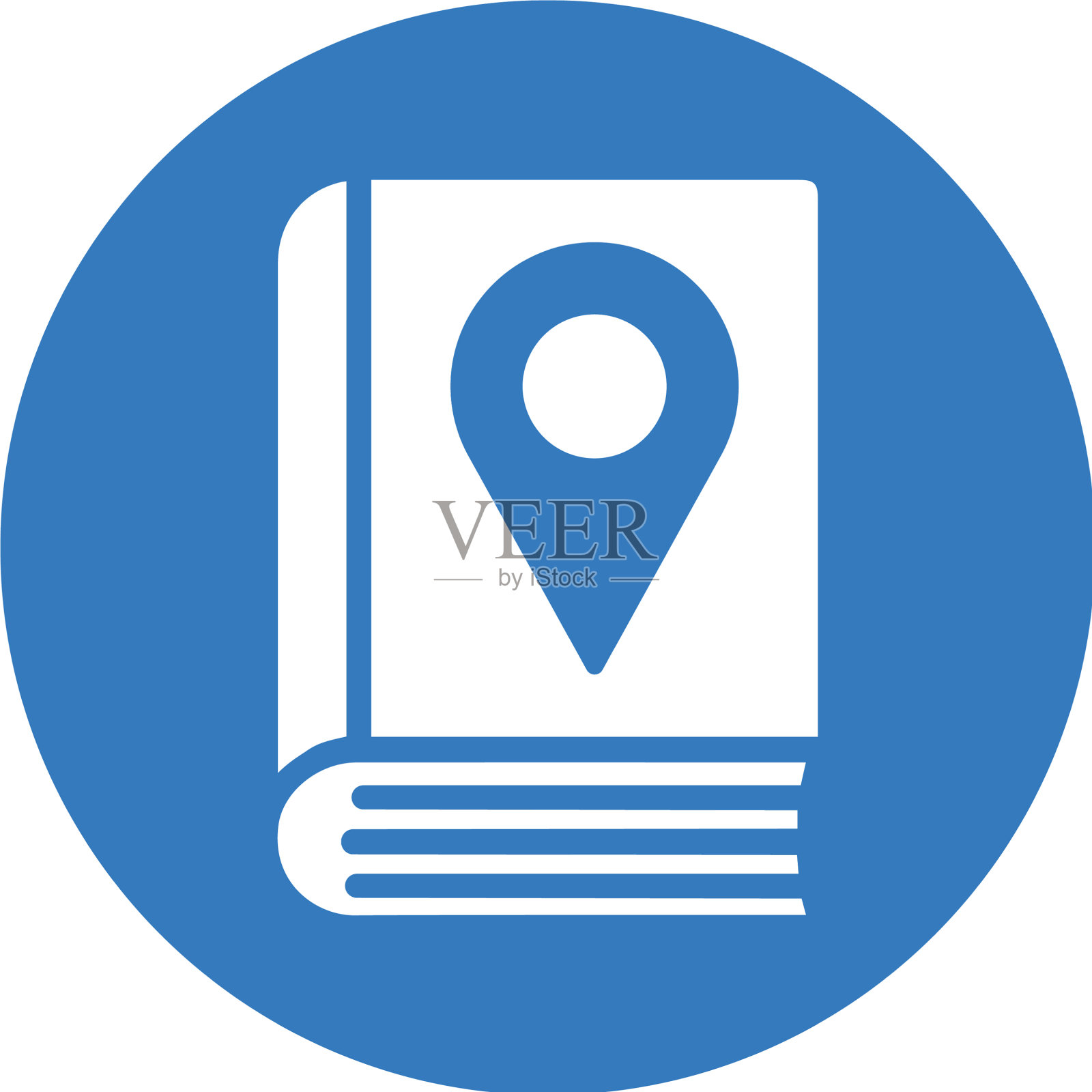 旅行地图蓝色旅行书图标图标素材