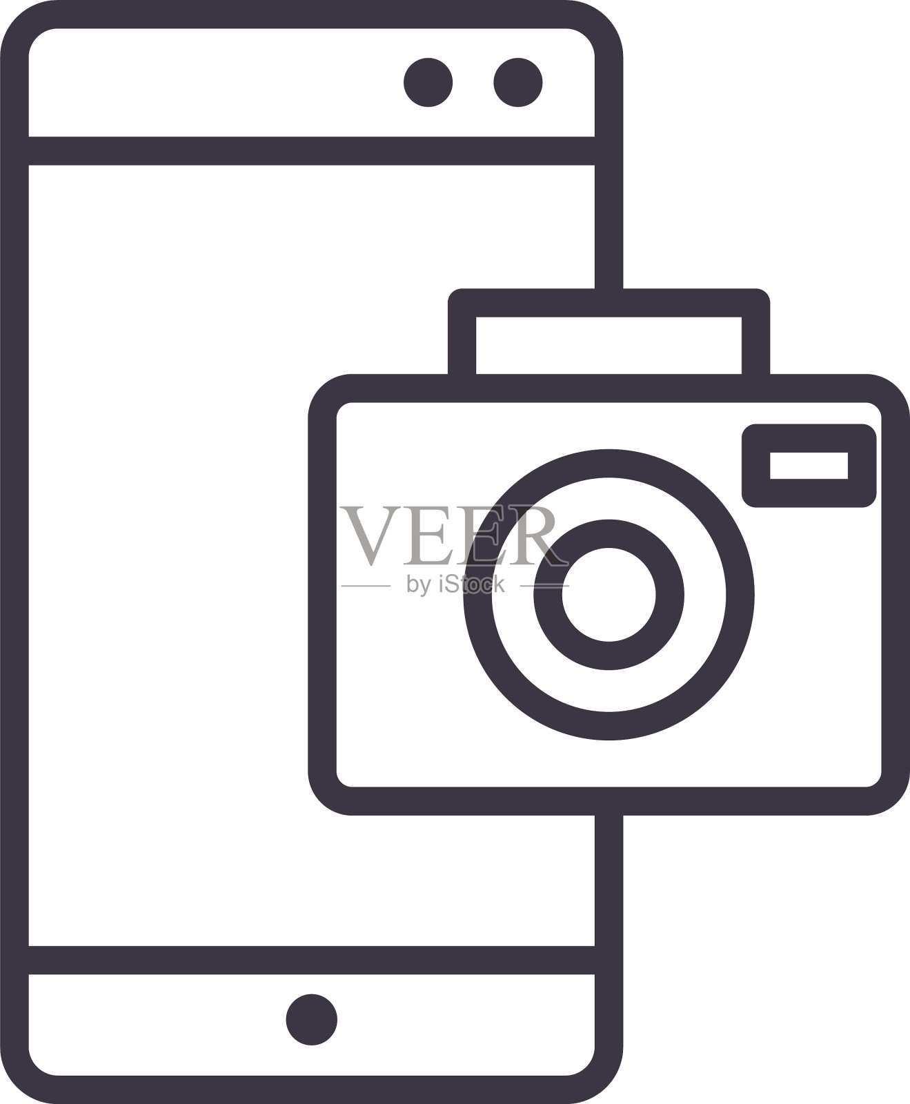 智能手机相机照片应用设备技术薄图标素材