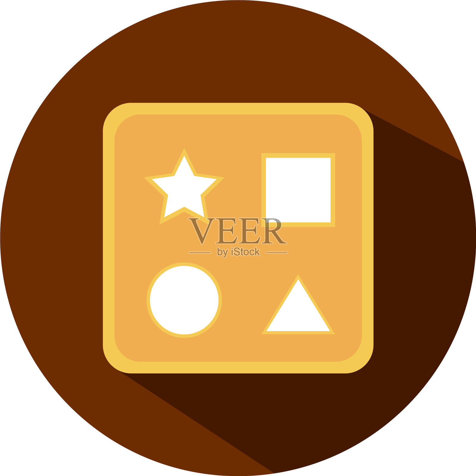 形状拼图板玩具对象的小孩图标素材