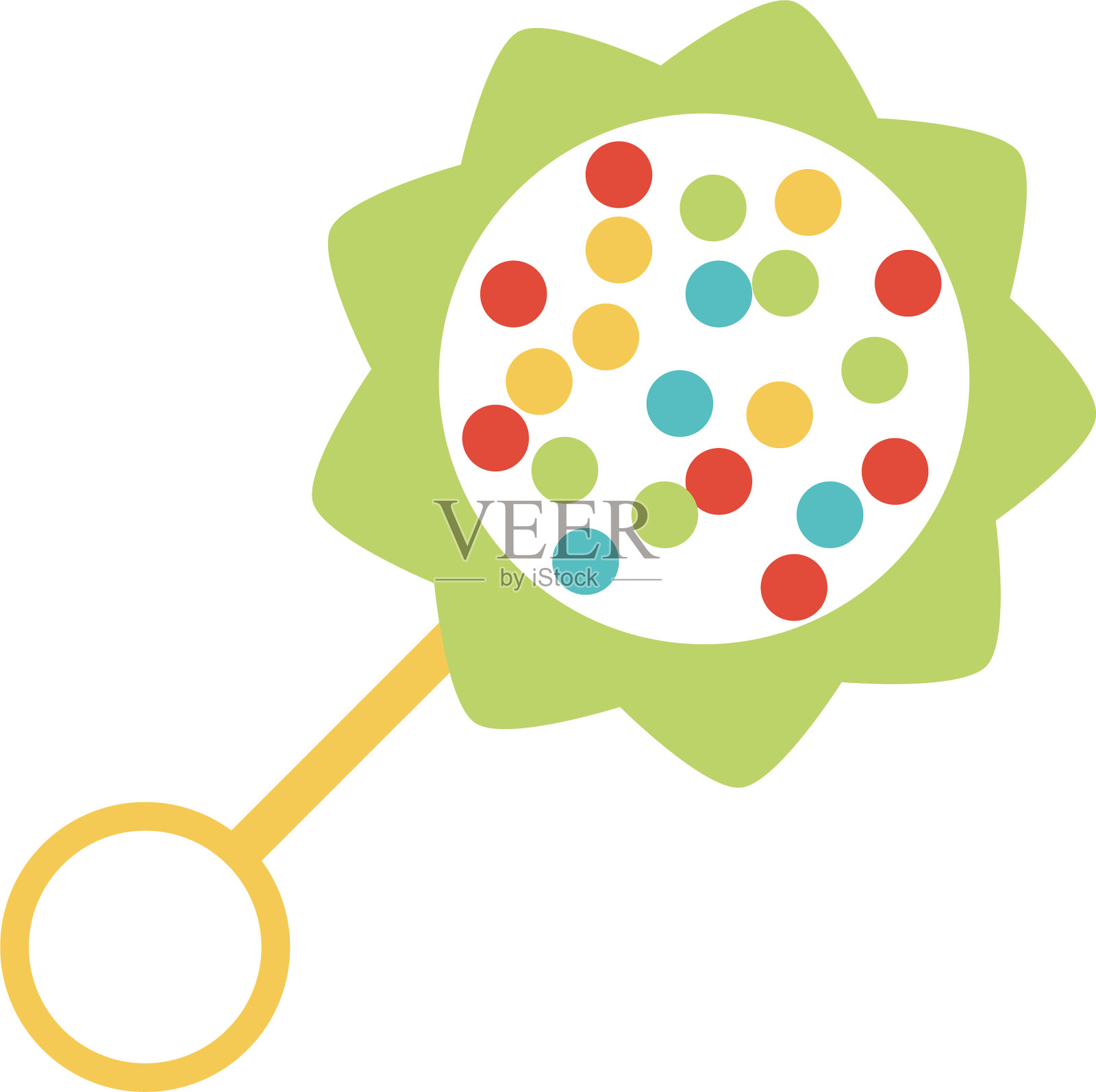 嘎嘎与球玩具对象的小孩设计元素图片