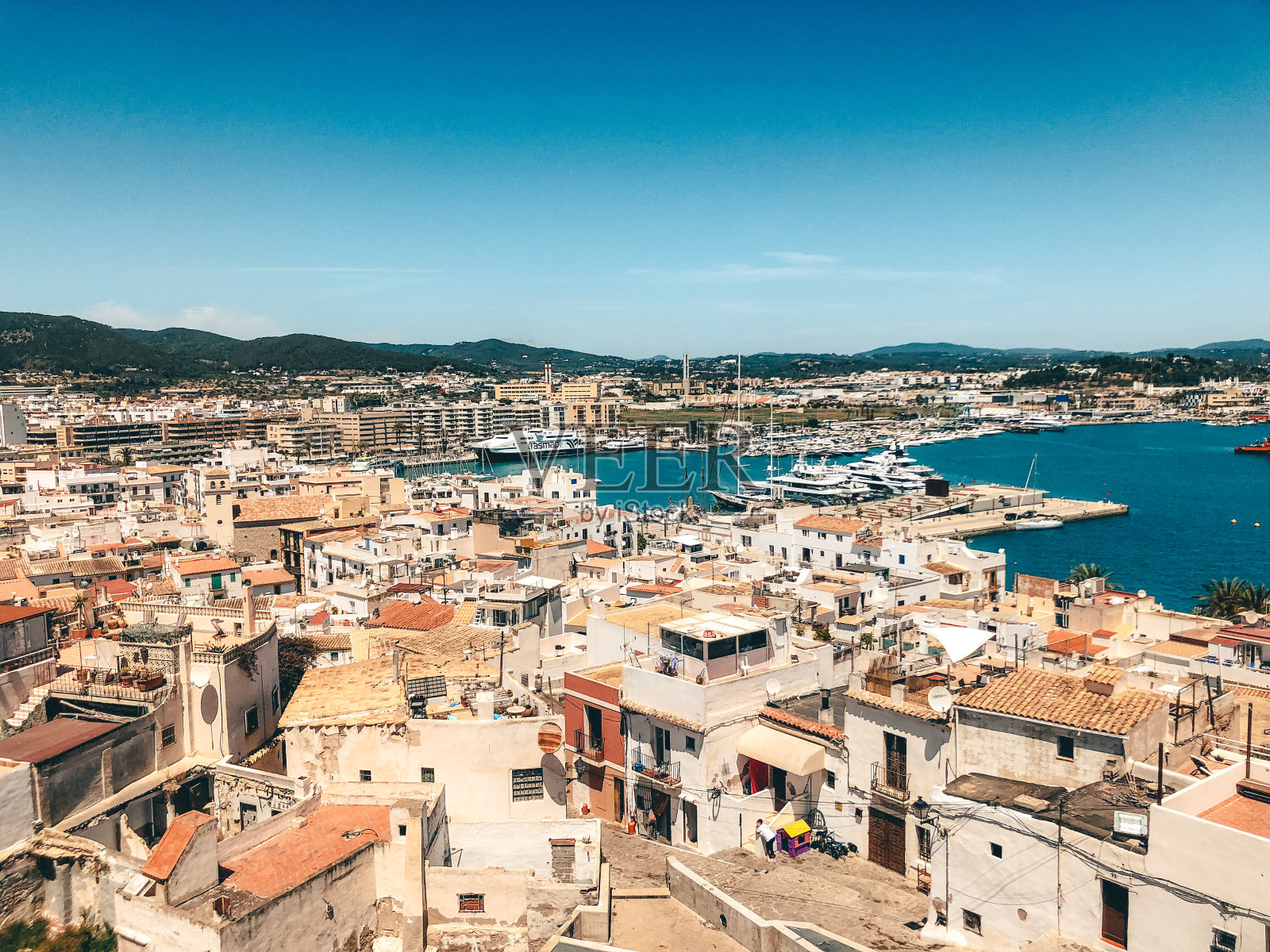 伊比沙岛老城照片摄影图片