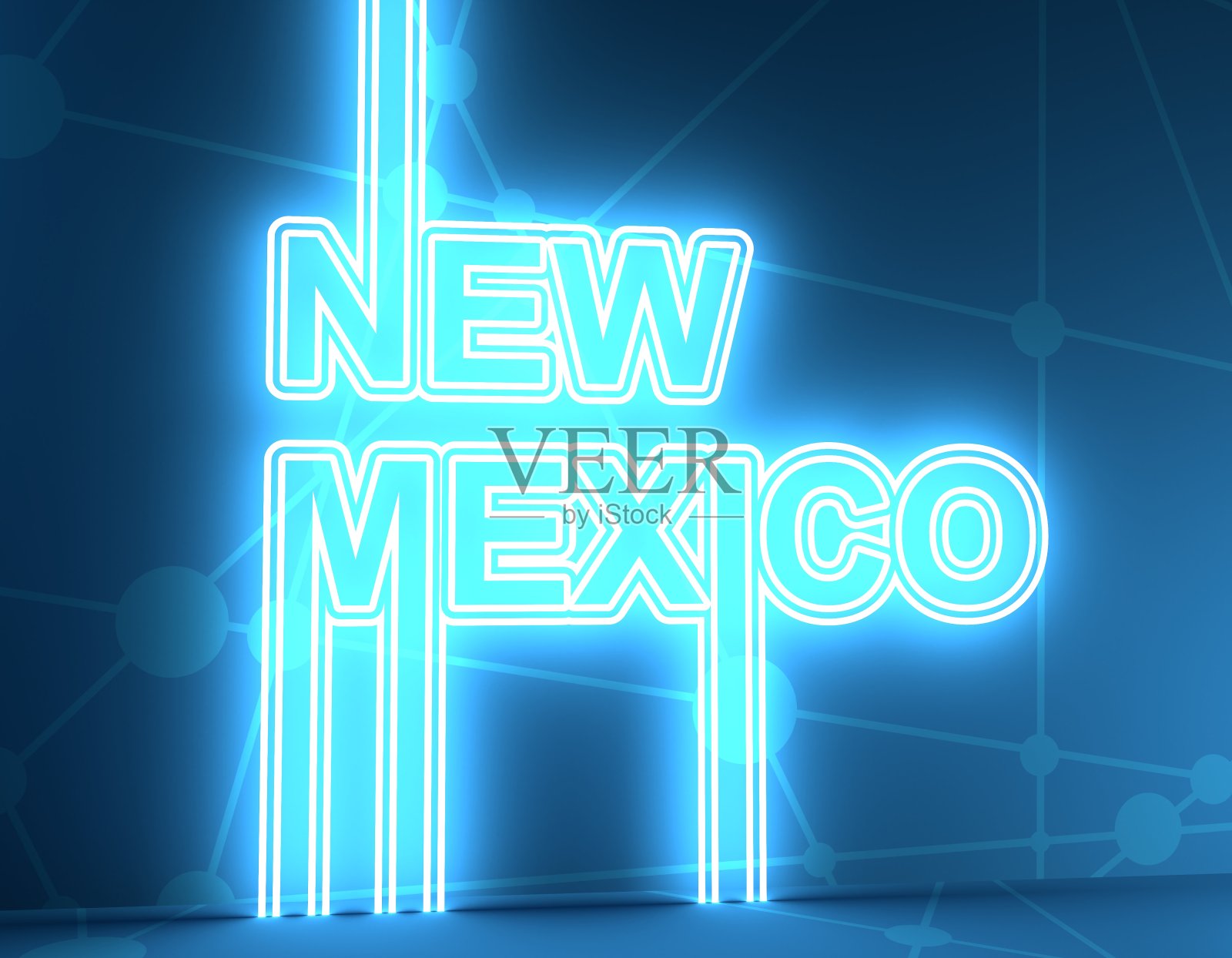 新墨西哥州的州名。照片摄影图片