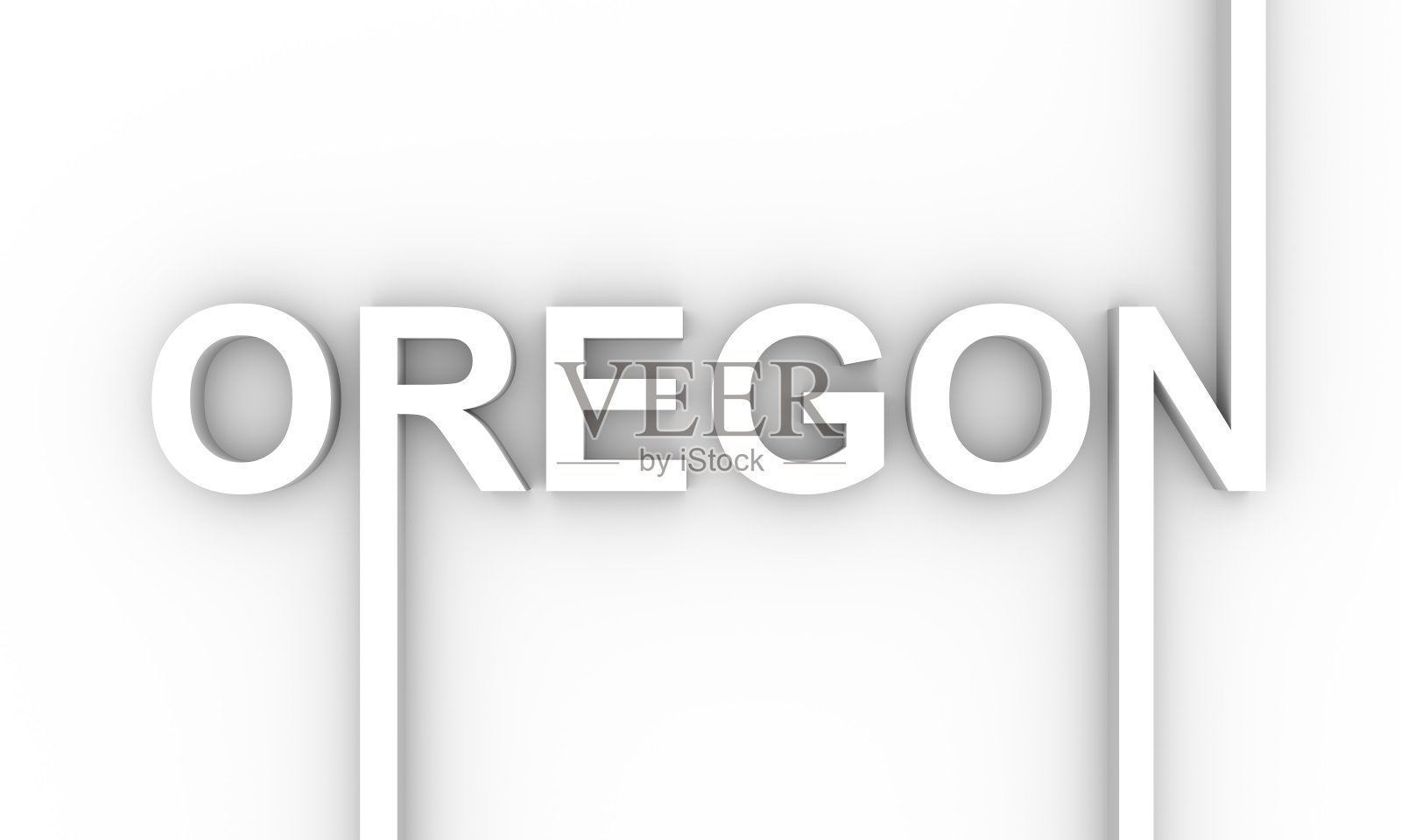 俄勒冈州的名字。照片摄影图片