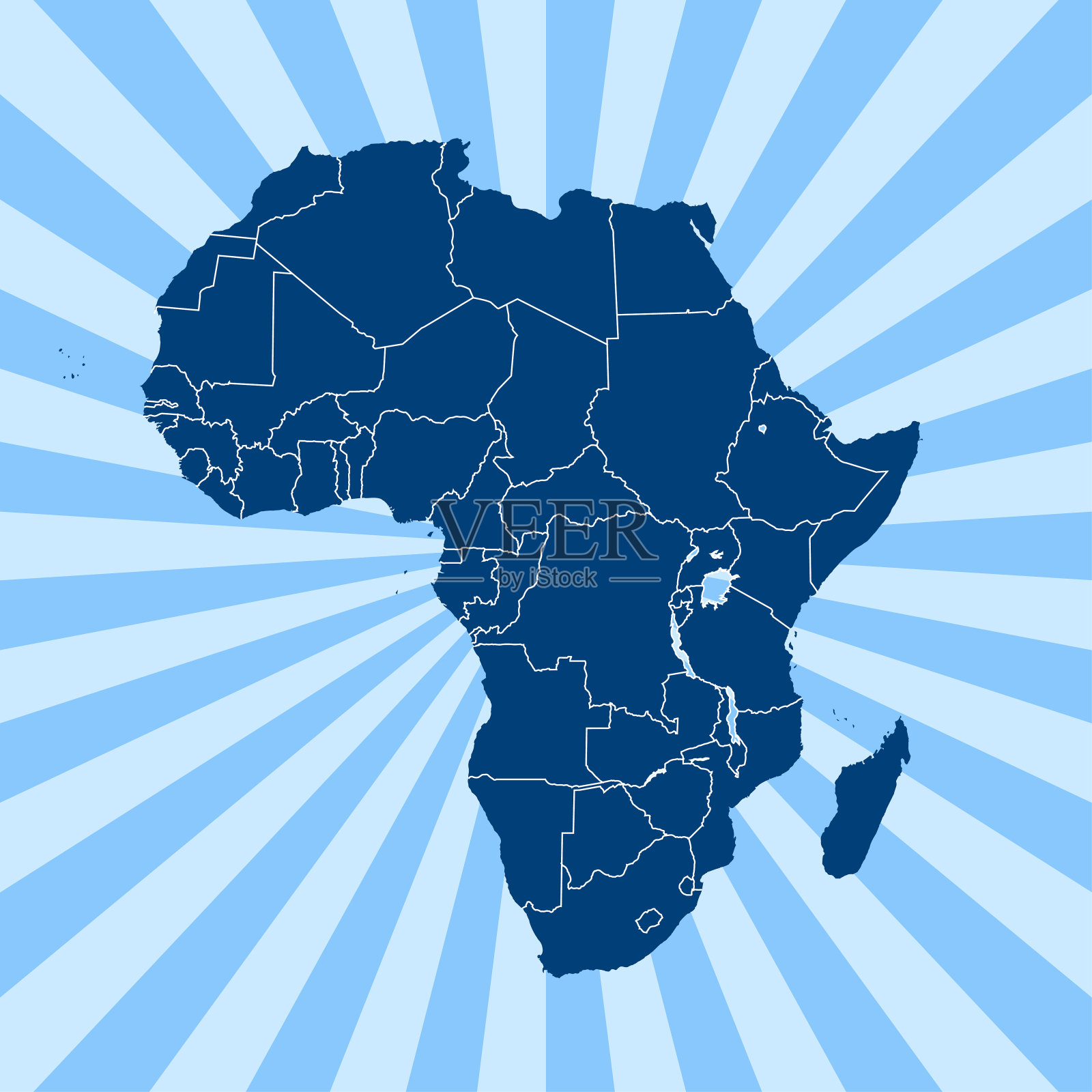 非洲地图插画图片素材