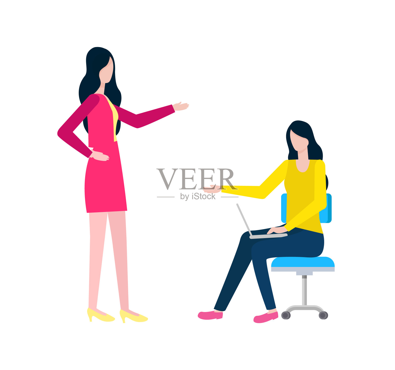 时间管理。有效的营销策略。现代化的业务流程插画图片素材