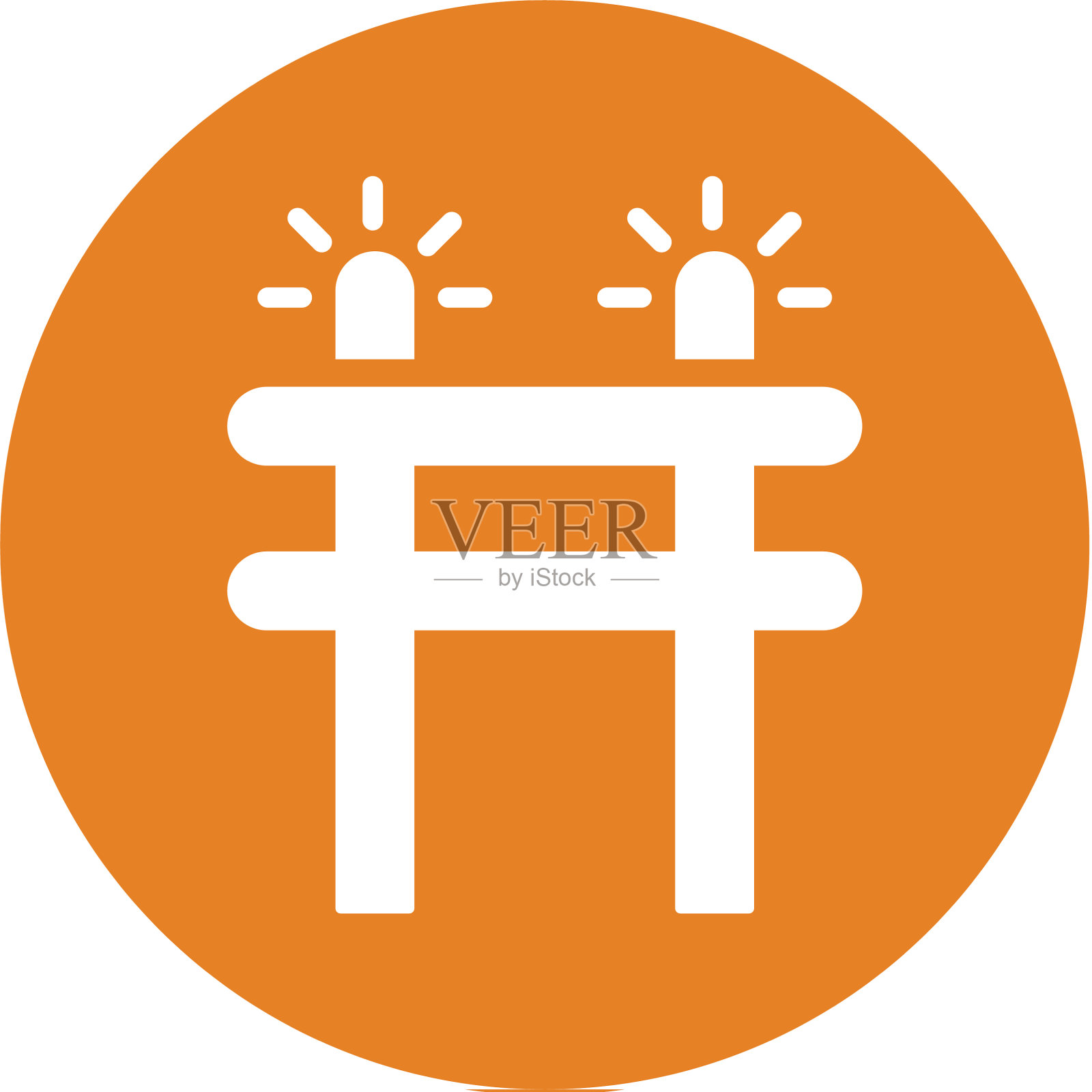 正在施工的障碍图标为橙色图标素材