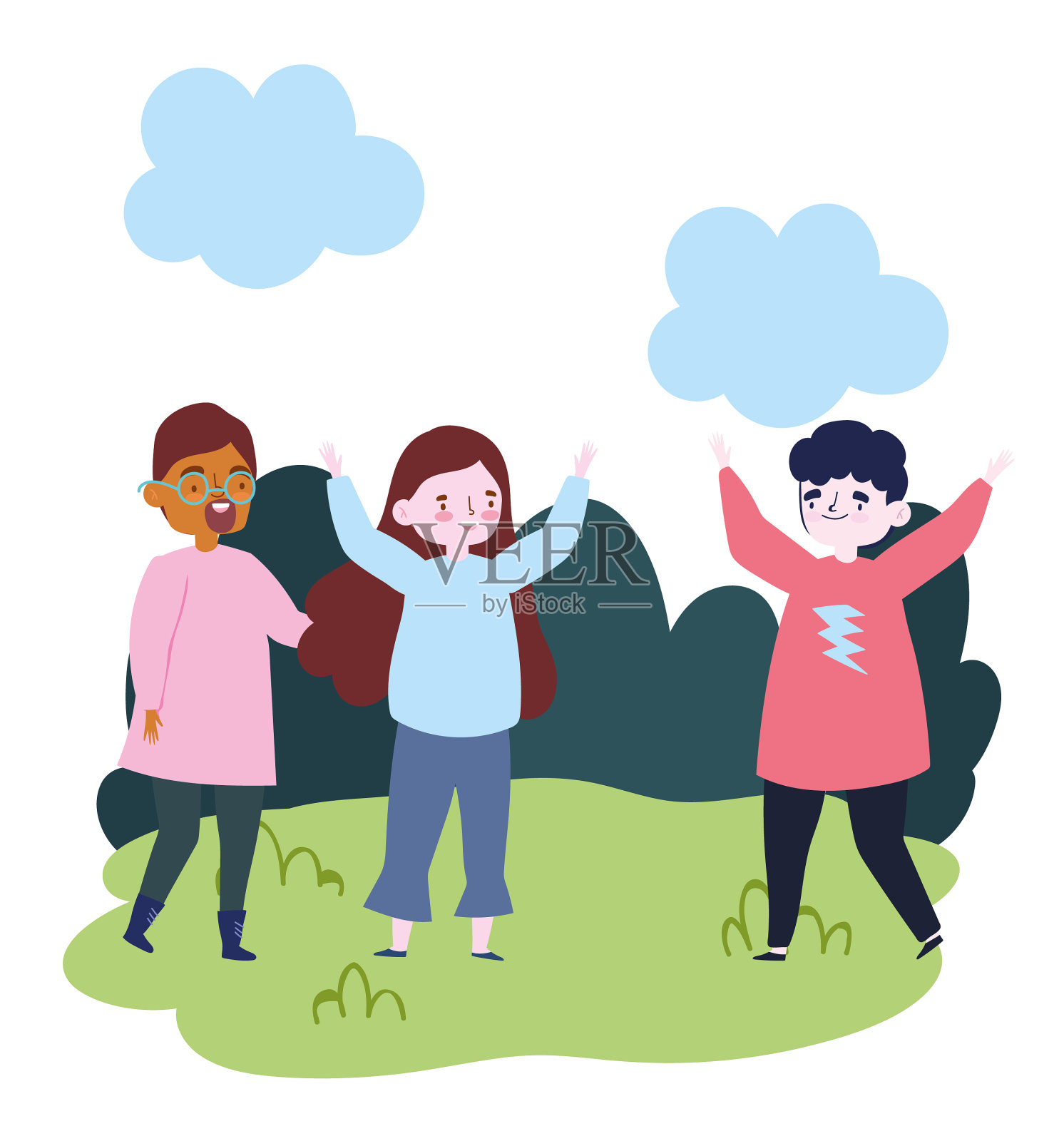 让人们聚在一起庆祝一个特殊的节日设计元素图片