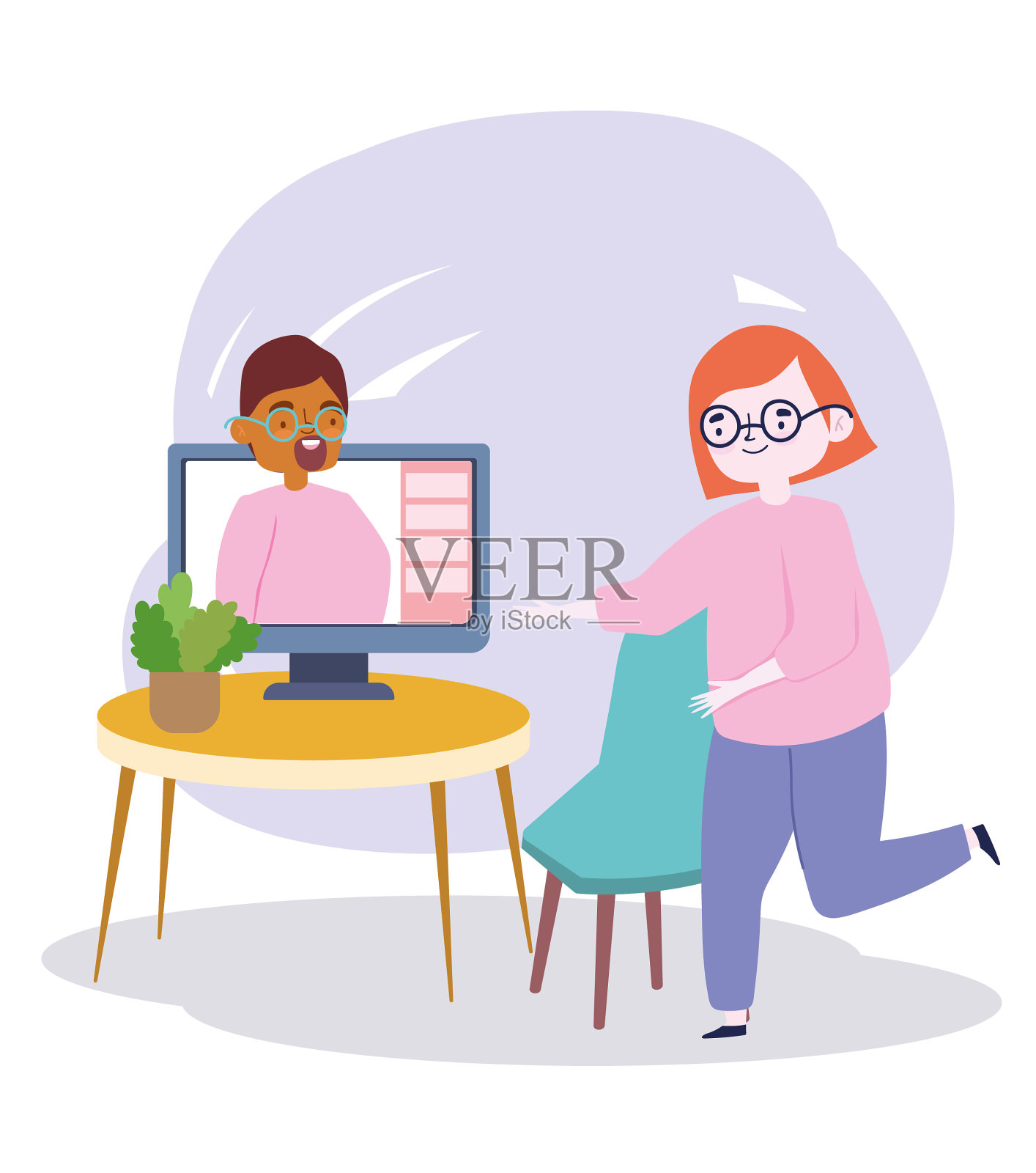 见朋友，情侣保持距离设计元素图片