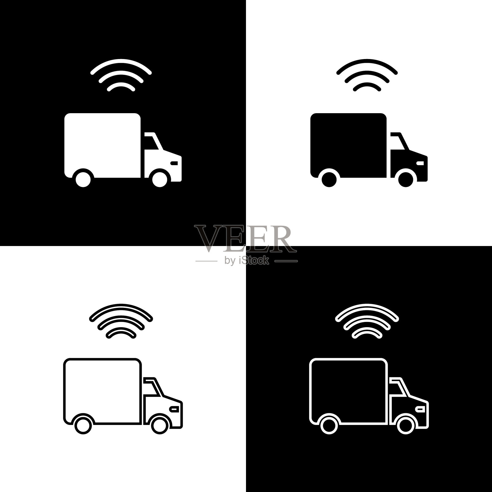 设置智能运货车车辆图标素材