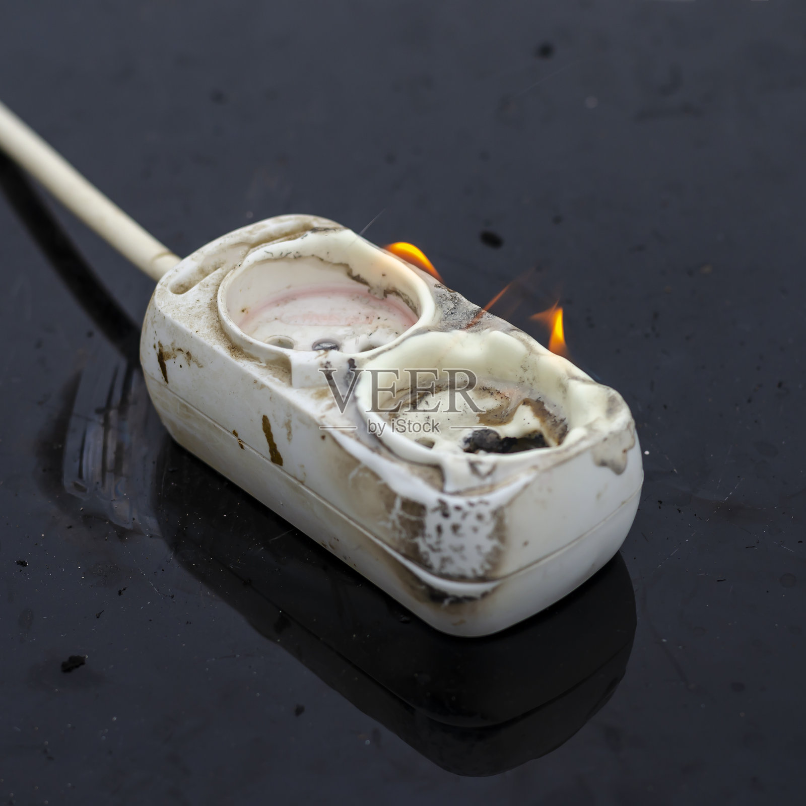 家用电器防火概念。照片摄影图片