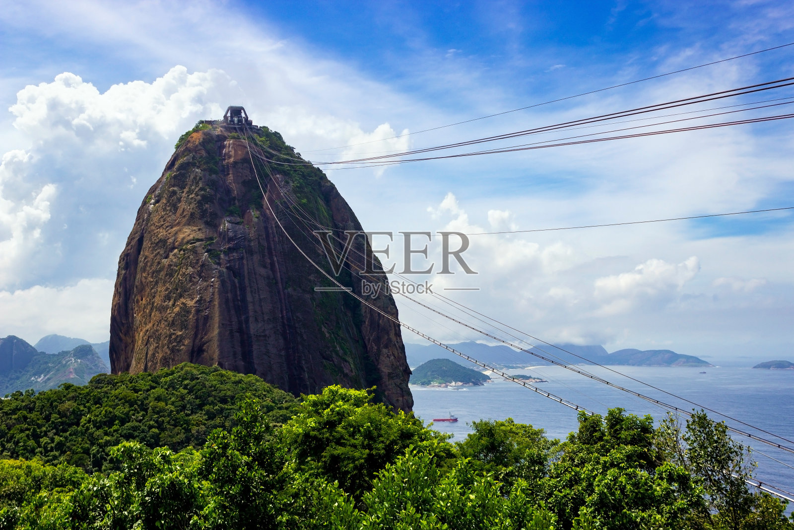 巴西里约热内卢的面包。拉丁美洲著名的旅游标志。照片摄影图片