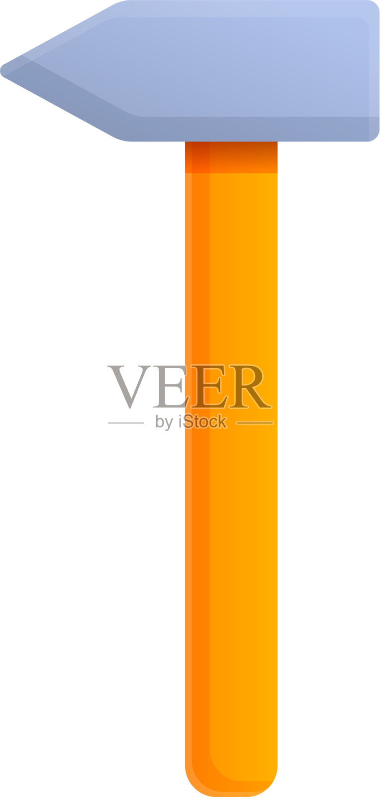 木匠家锤图标卡通风格设计元素图片