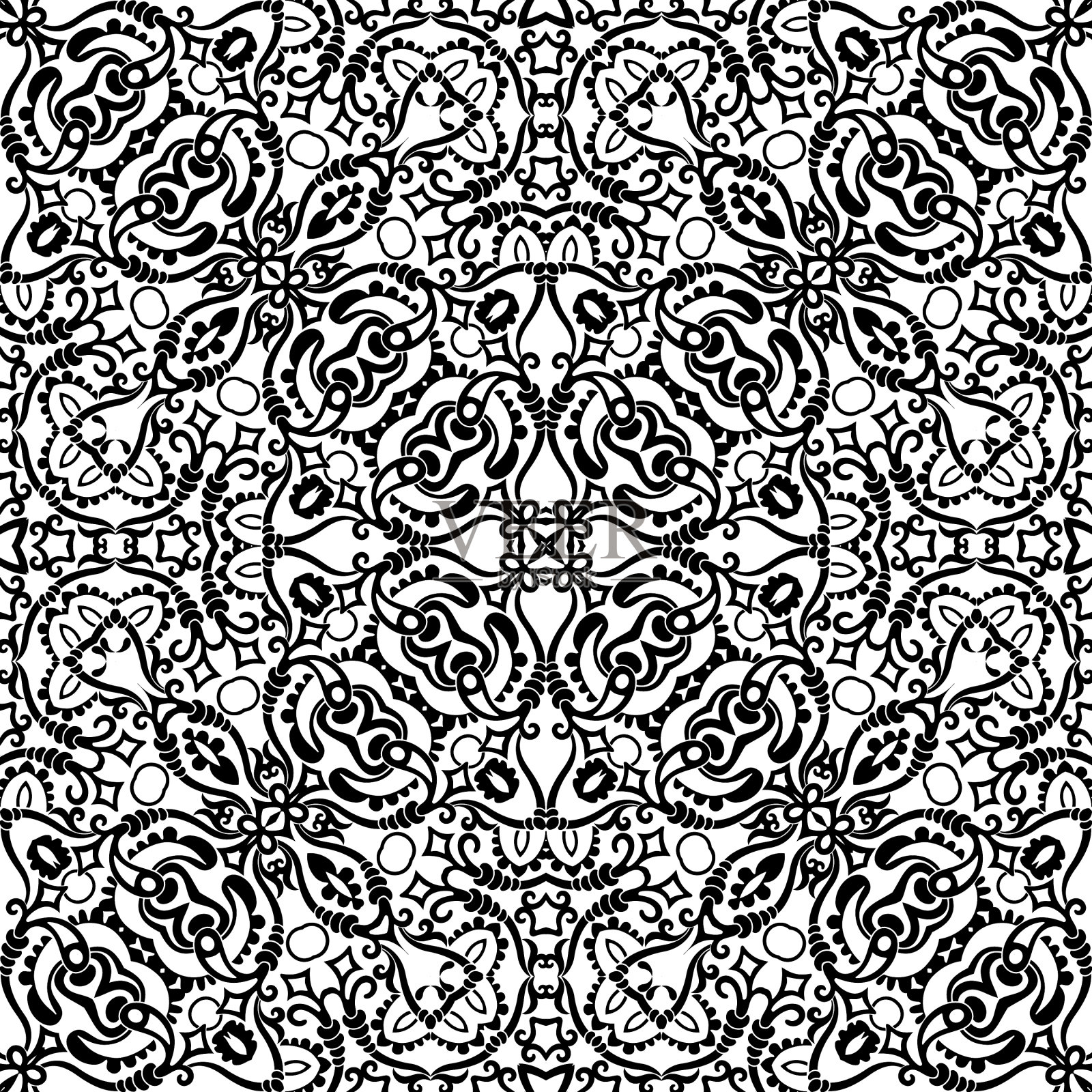 民族手绘装饰背景插画图片素材