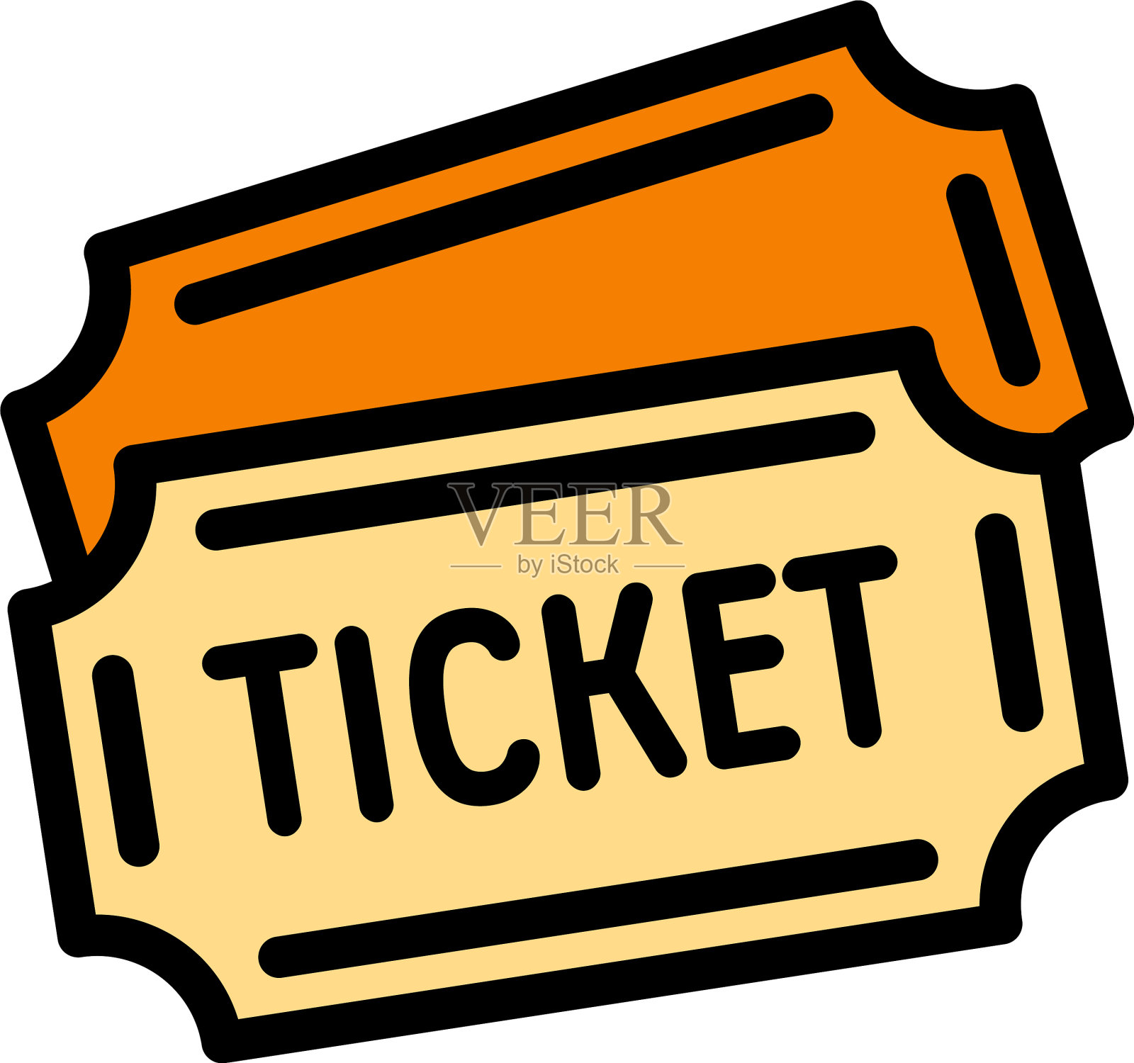 博物馆门票图标轮廓风格设计元素图片