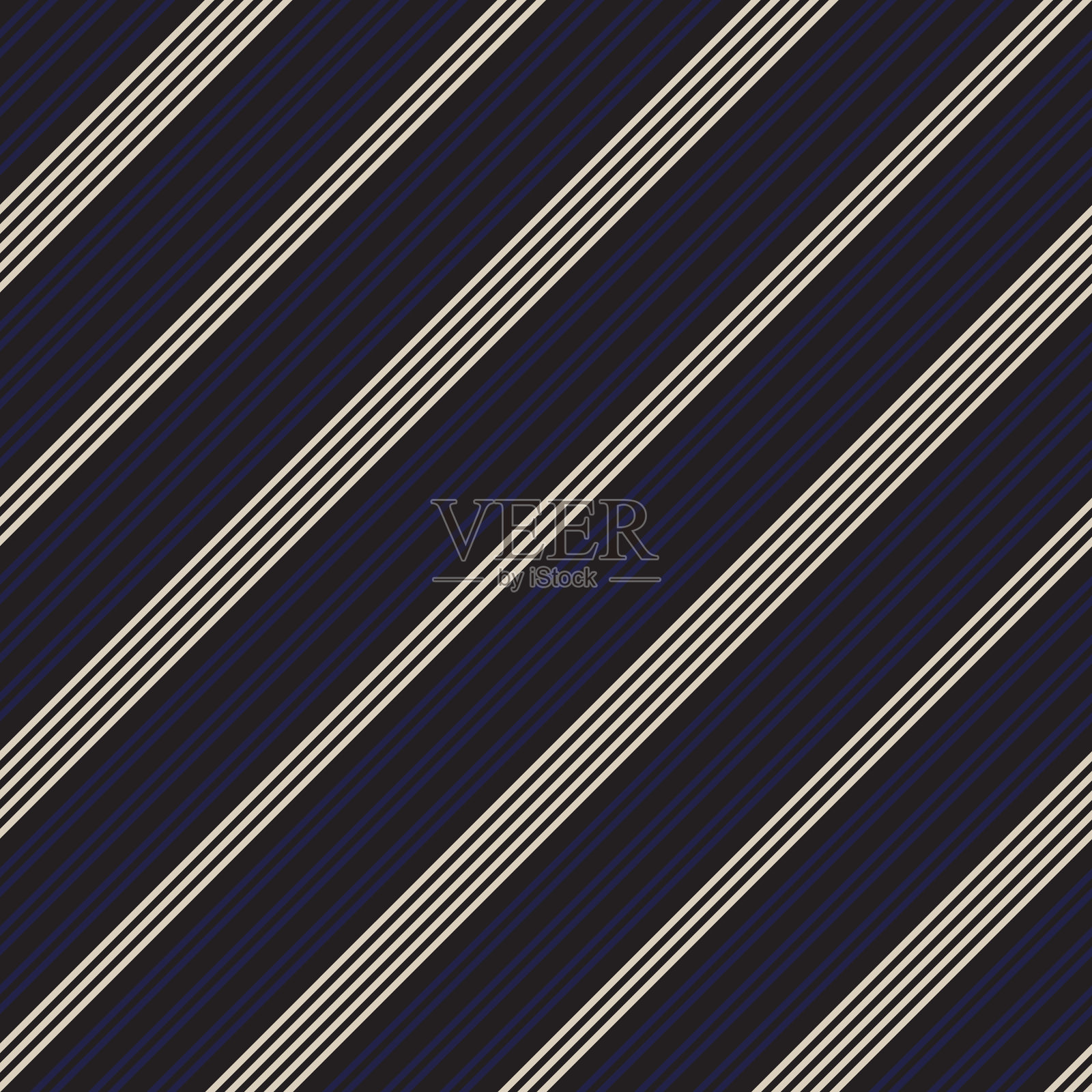 蓝色条纹无缝图案背景中插画图片素材