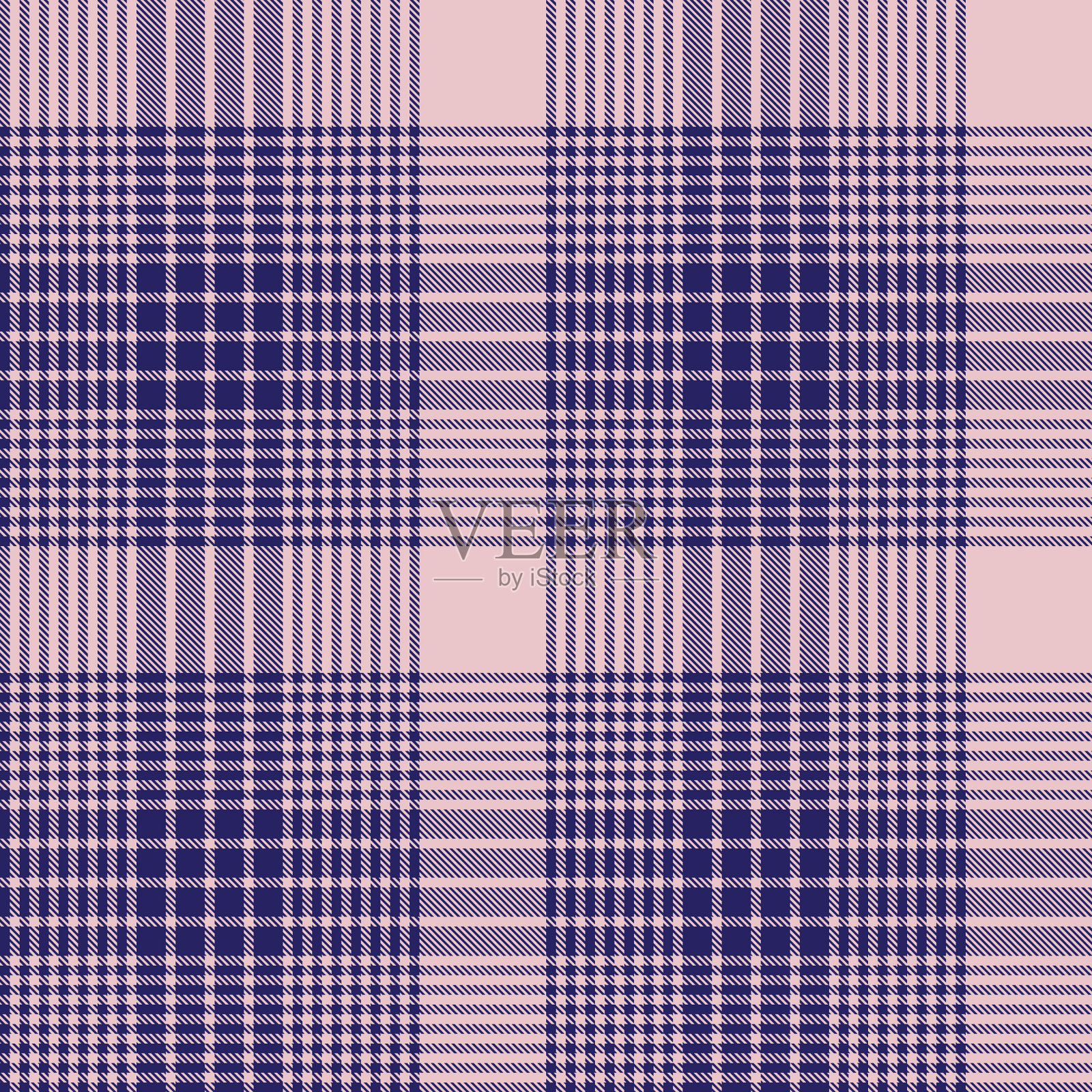 粉红色海军蓝格纹纹理无缝图案插画图片素材