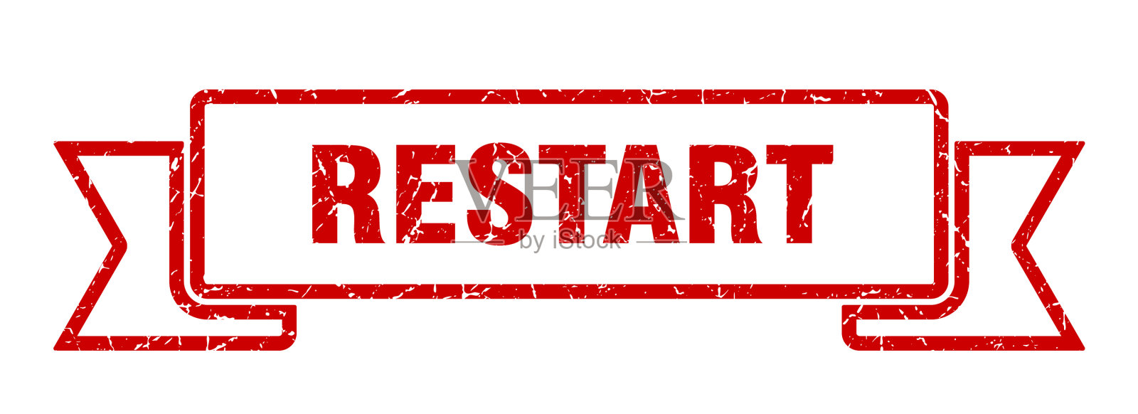 重新启动垃圾摇滚复古复古乐队，重新启动丝带插画图片素材