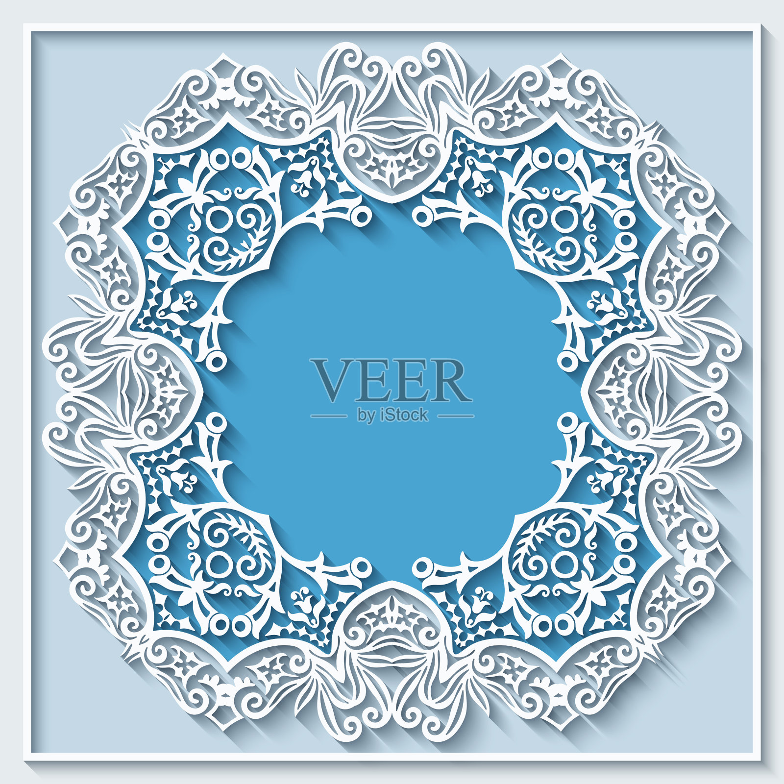 抽象的装饰性自然复古框架插画图片素材