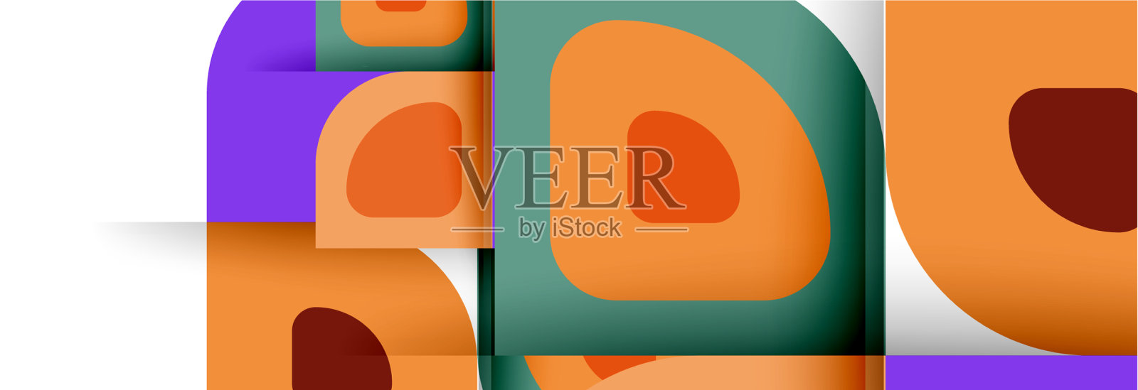 集现代几何抽象插画图片素材