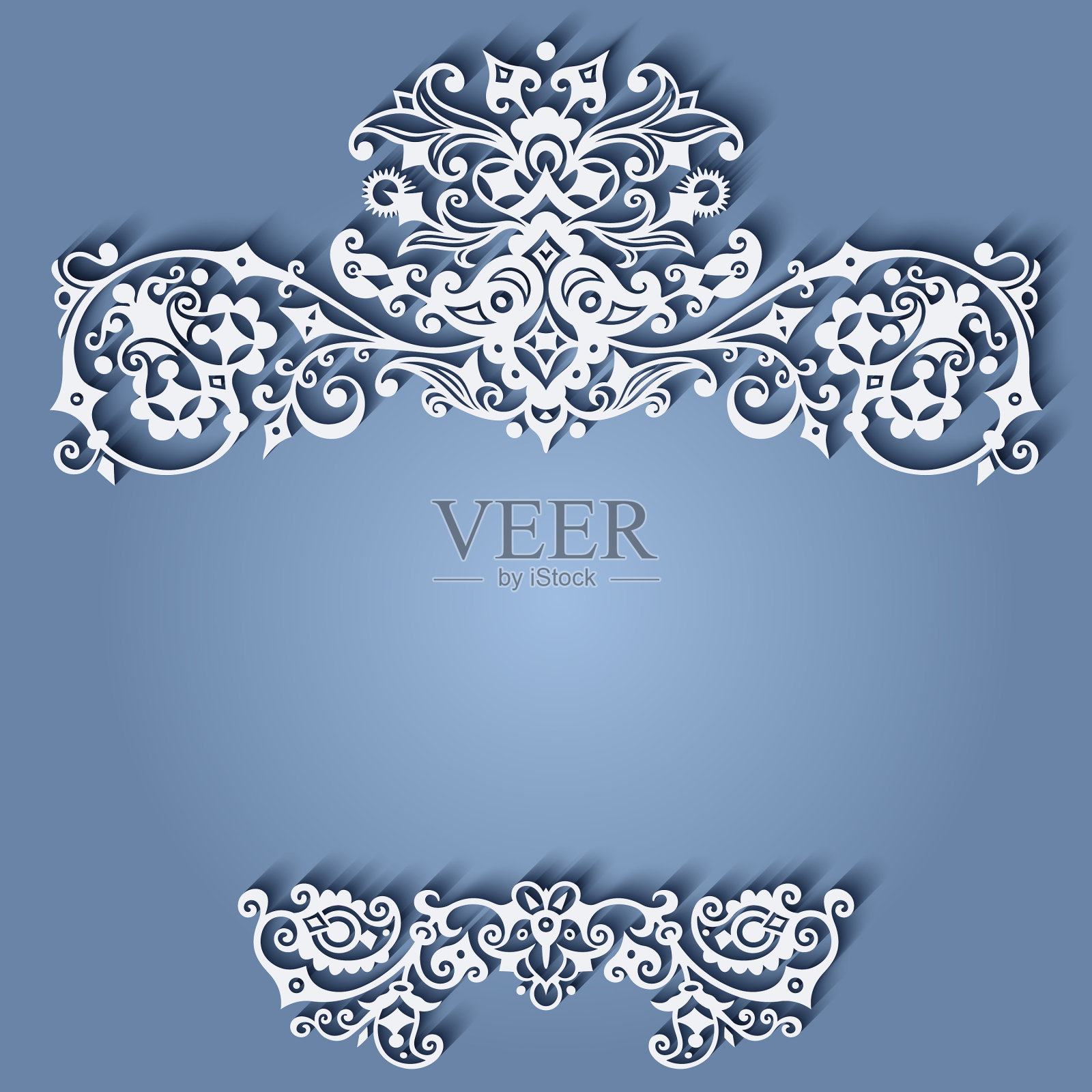 现代体积花卉元素插画图片素材