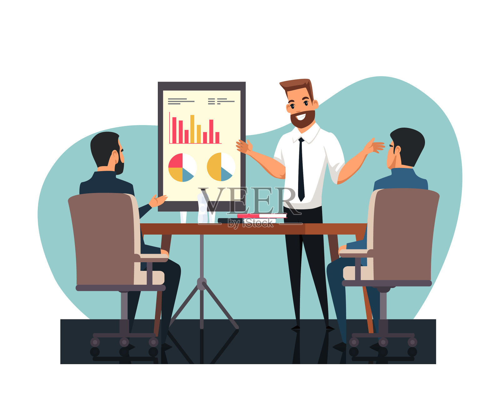 商人报告分析结果设计元素图片