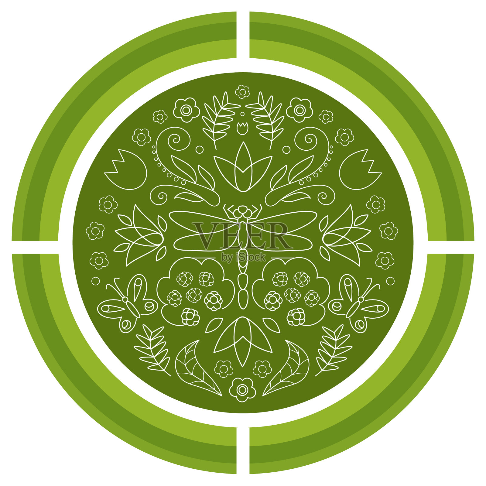 生态线条艺术设计设计元素图片