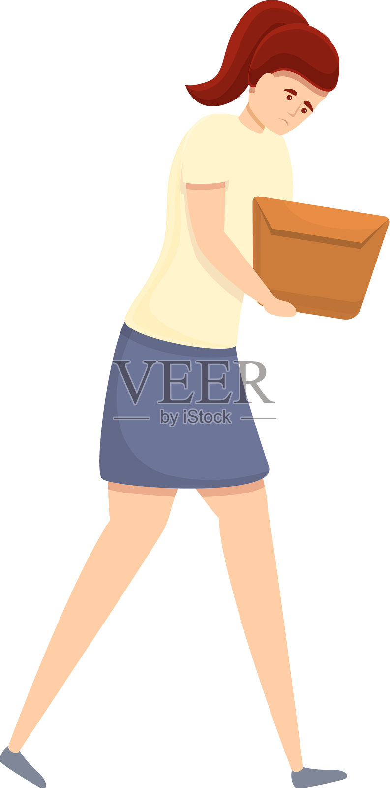 疲倦的解雇经理图标卡通风格设计元素图片