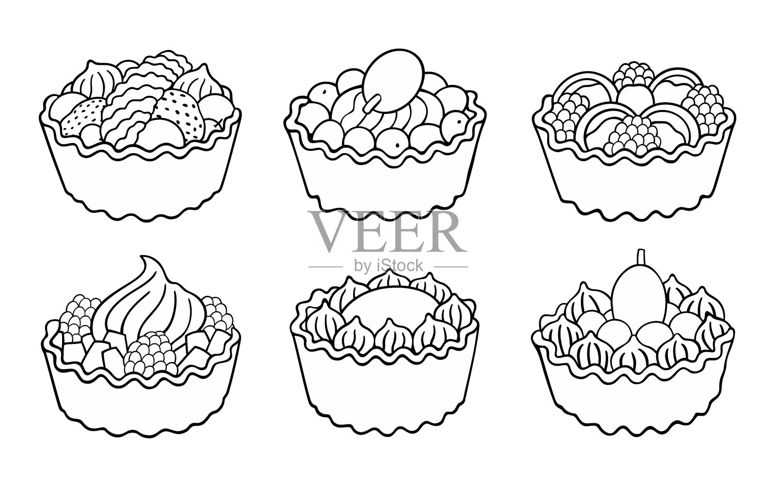 甜食手绘涂鸦插画图片素材