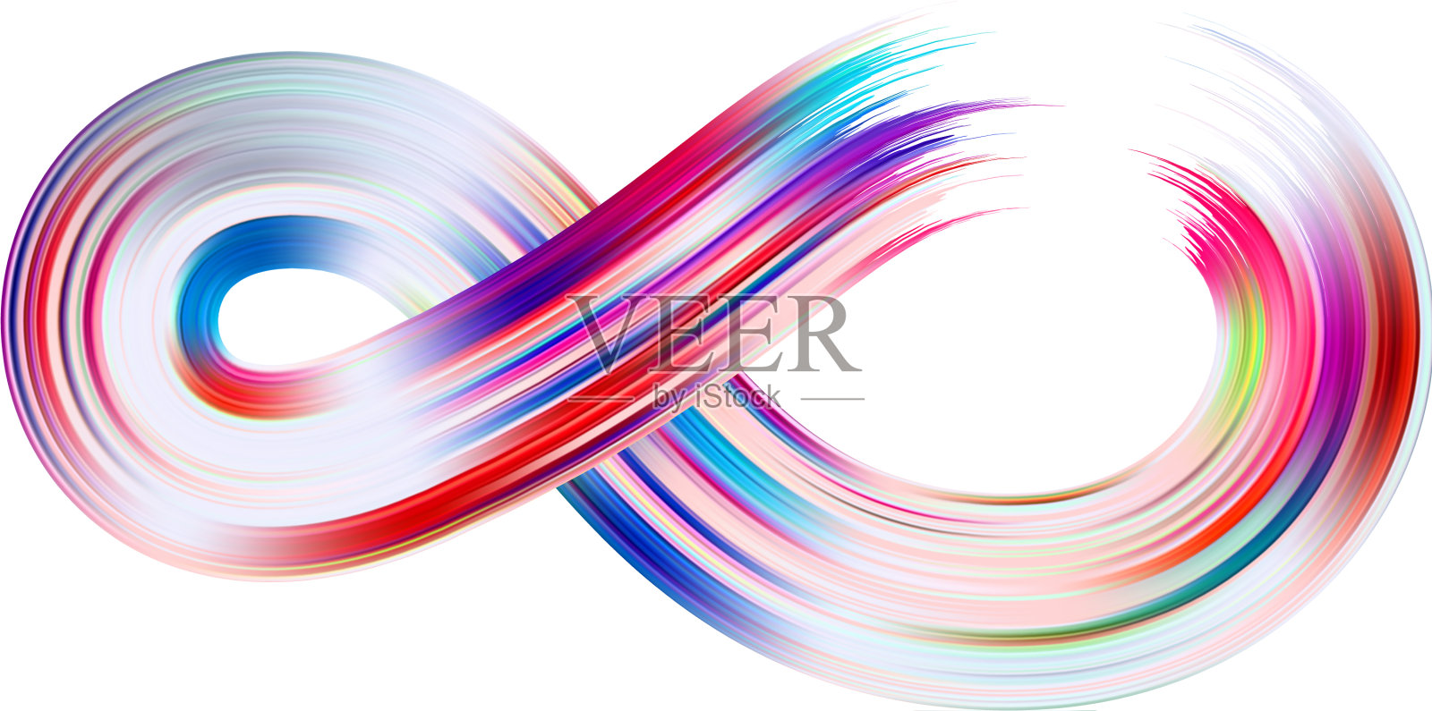 波浪彩色纹理卷面经纱条插画图片素材