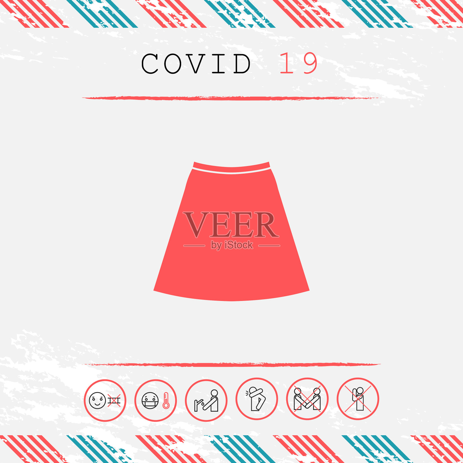 裙子图标剪影菜单项在网页插画图片素材