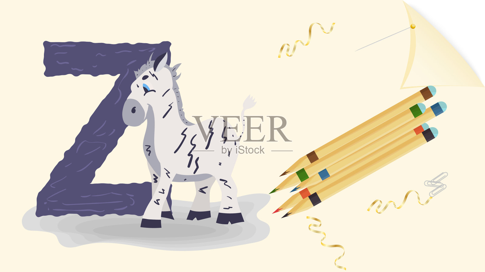 布局横幅英文字母插画图片素材