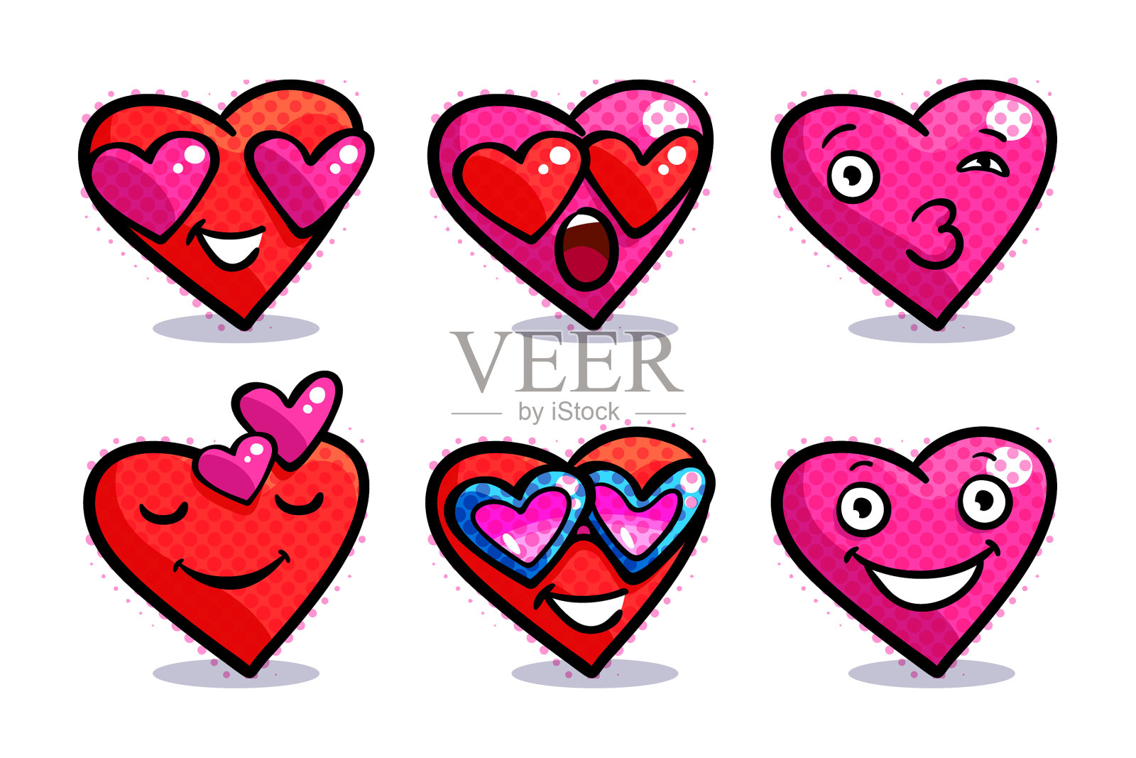 组心脏图标图标素材