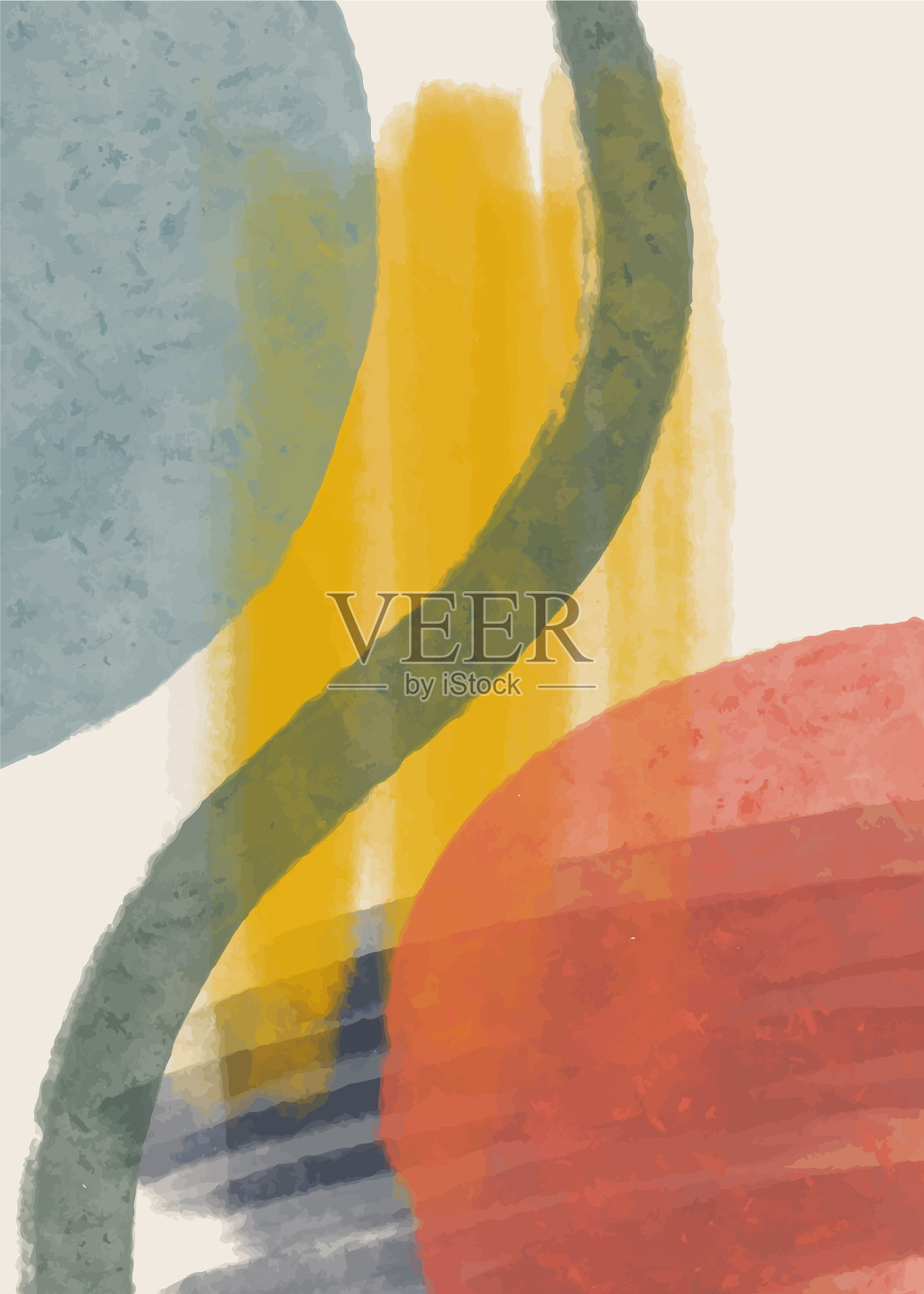 创意极简主义手绘抽象艺术插画图片素材